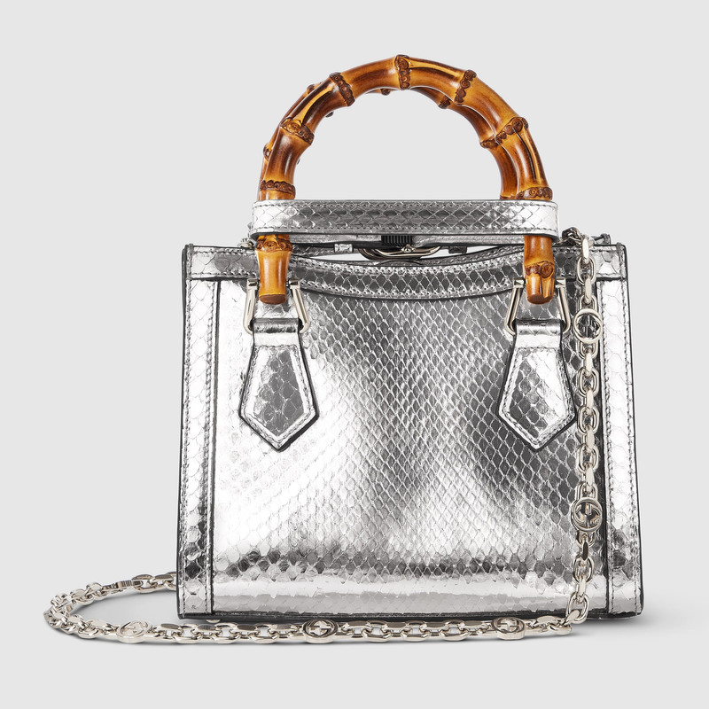 Gucci Diana mini python tote bag 7