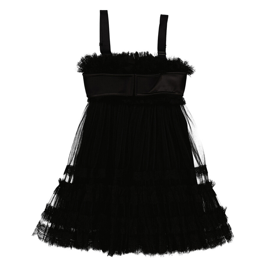 Burberry Ladies Black Tulle Corset Mini Dress - 7