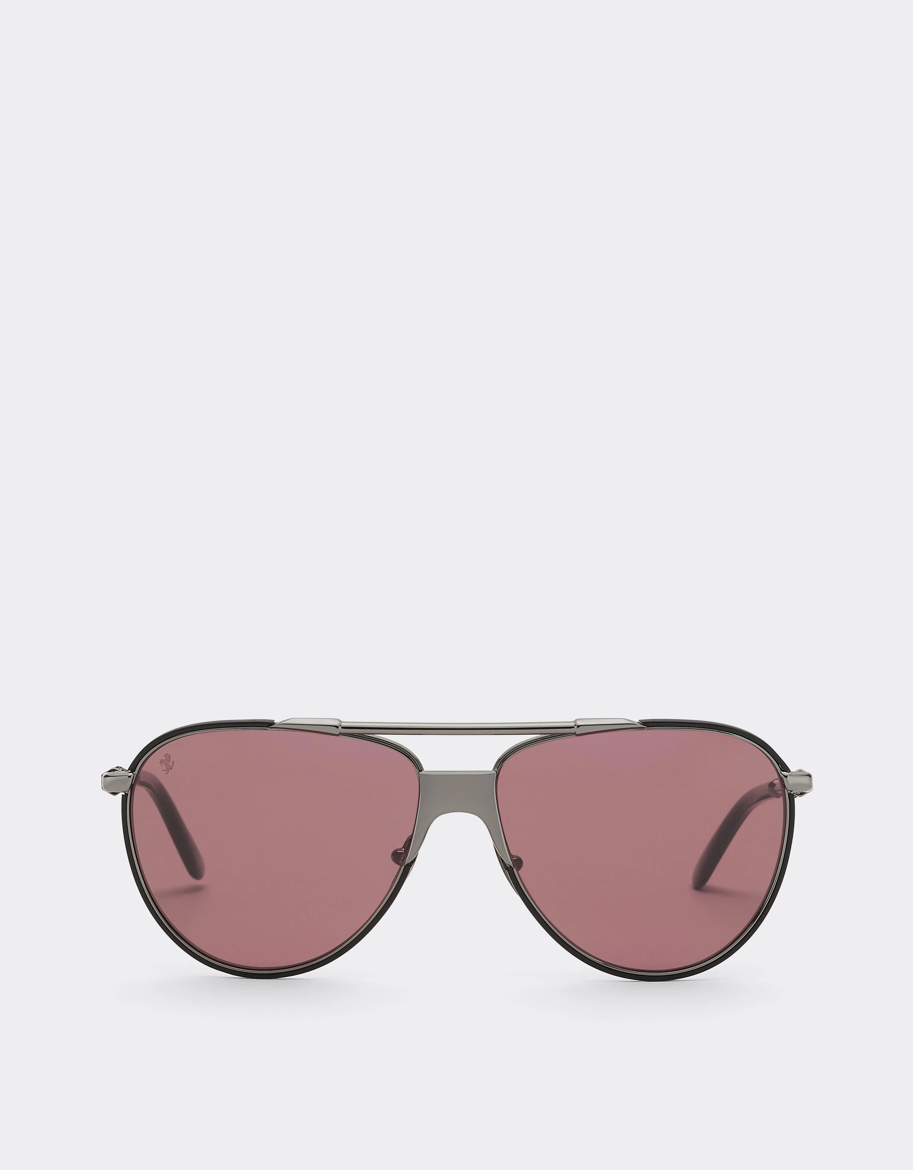 Sunglasses in polished gunmetal metal with exclusive Contrast Pro™ lenses - 1