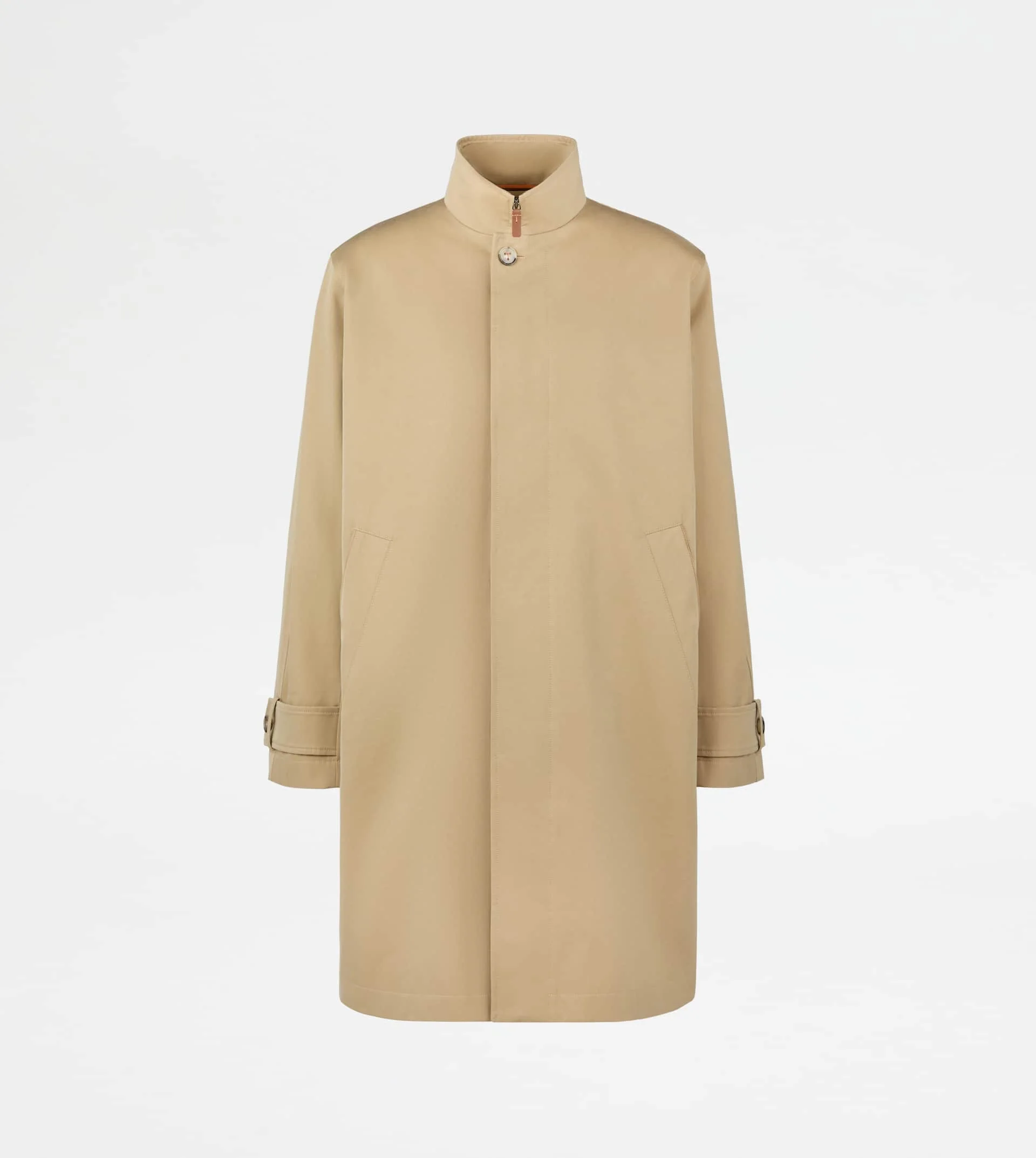 TRENCH COAT IN GABARDINE - GREY - 1
