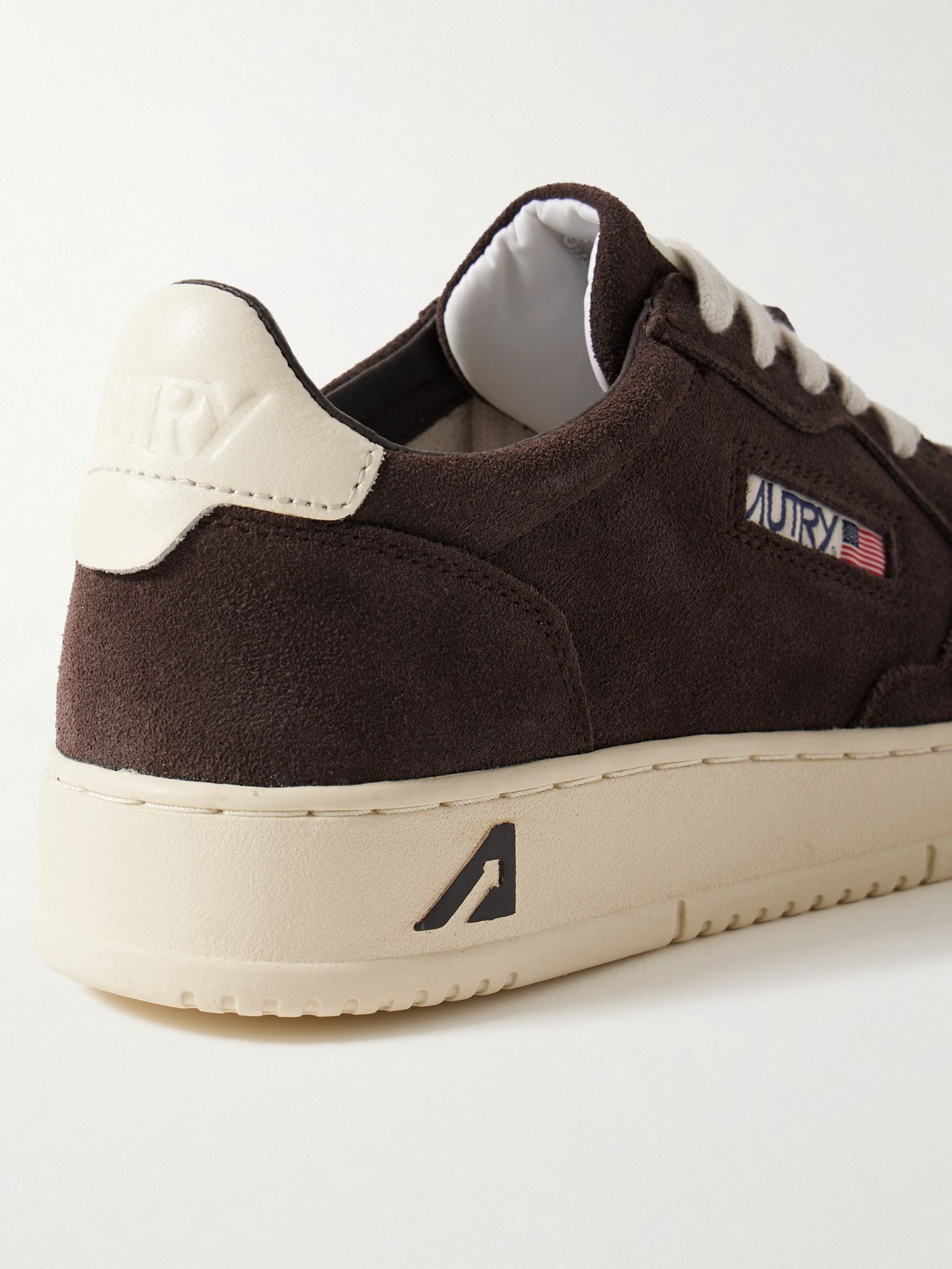 Medalist Leather-Trimmed Suede Sneakers Dark brown - 5
