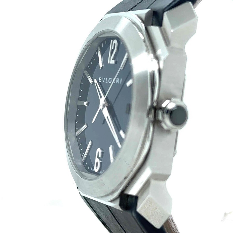 Pre-owned Bvlgari Octo Solotempo Blue Dial Men's Watch 102429 - 3