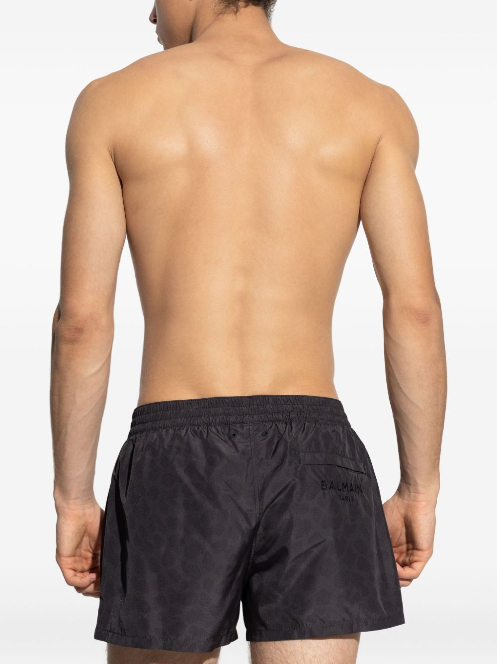 drawstring-fastening swim shorts - 4