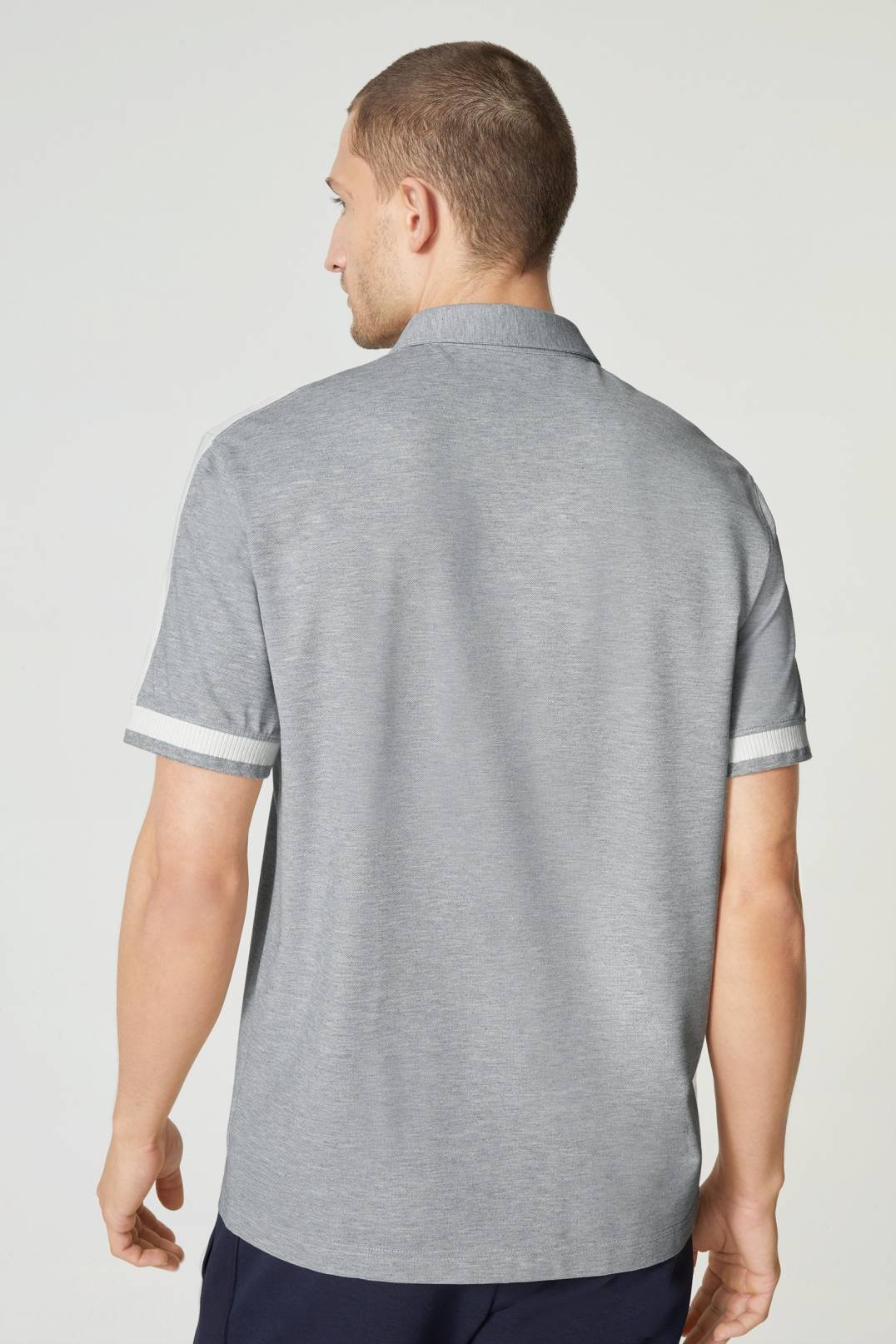 LAGOS POLO SHIRT IN LIGHT GRAY/OFF-WHITE - 3