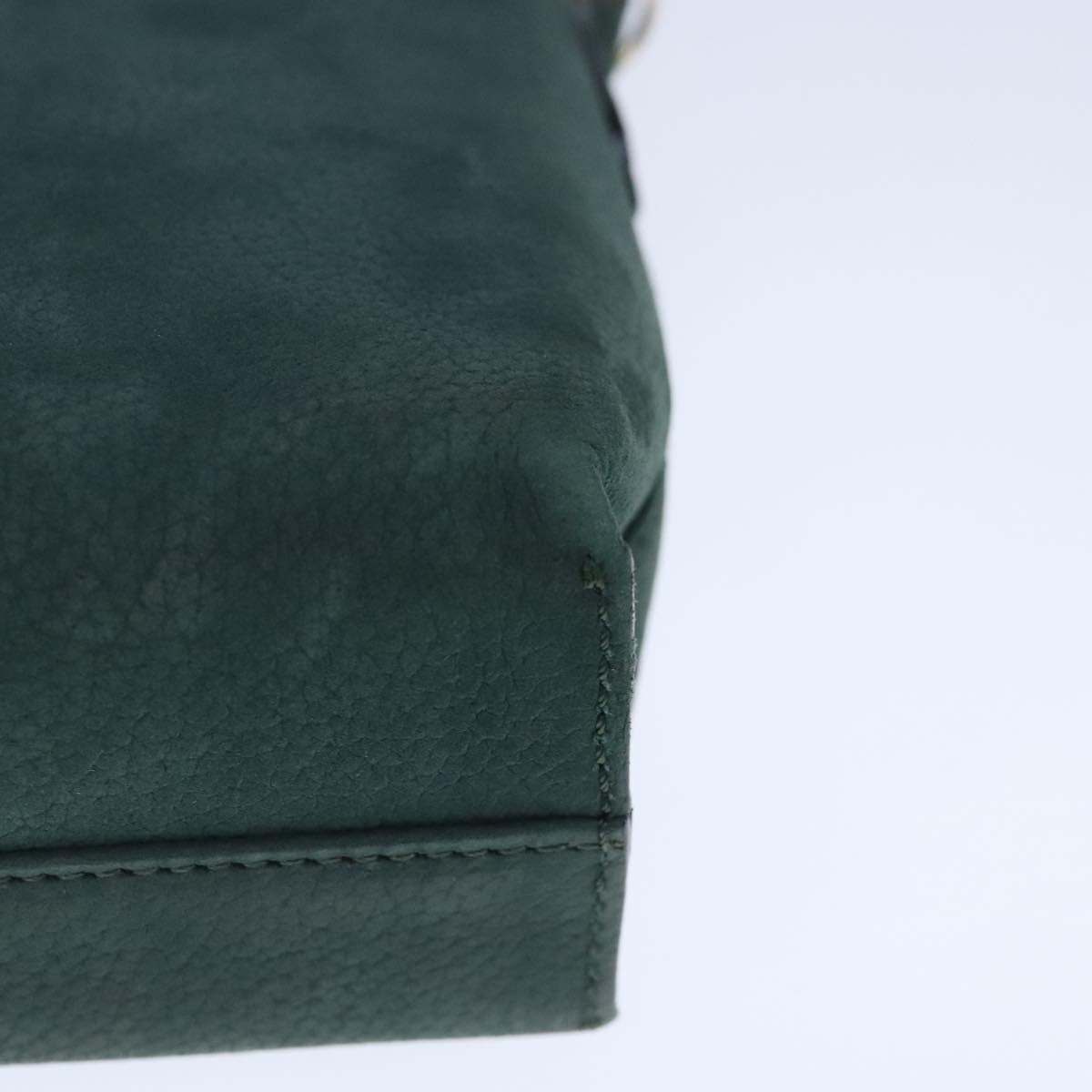 CELINE Hand Bag Leather Green Gold - 16