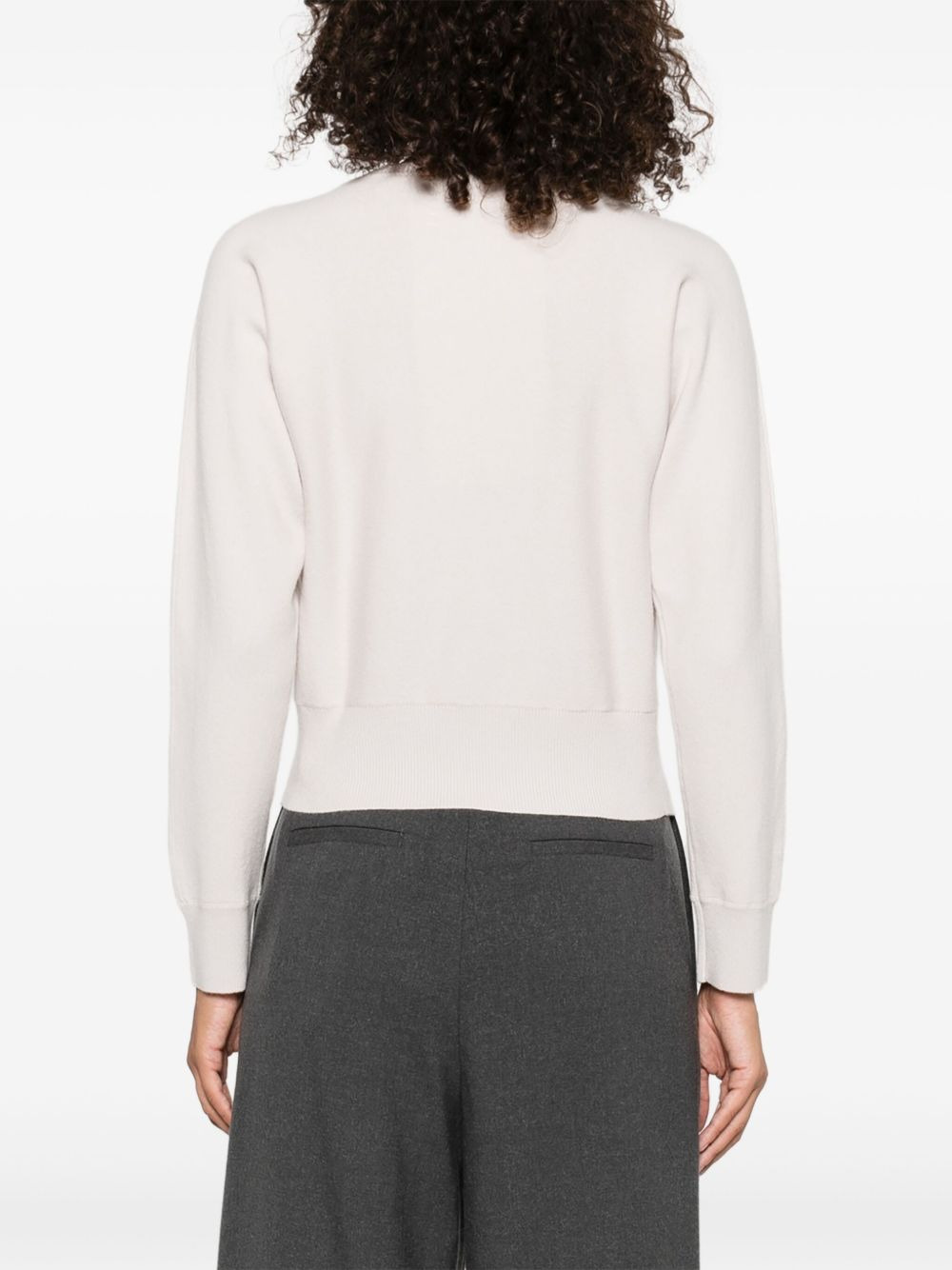 ribbed-cuff cashmere jumper - 4