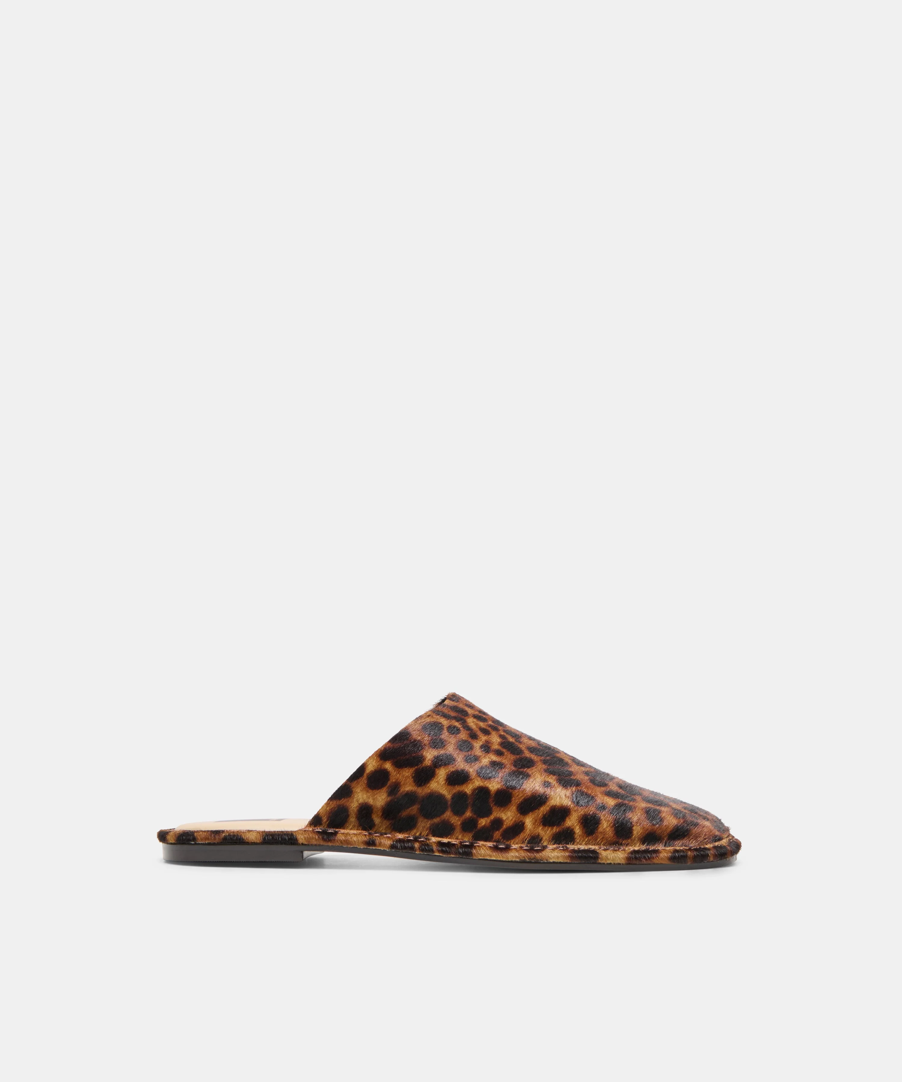 PHIRA FLATS DK LEOPARD CALF HAIR - 1
