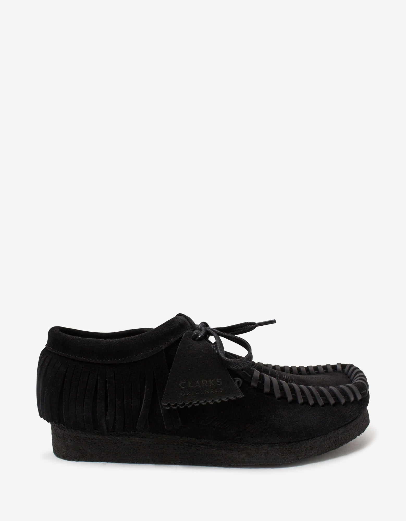 Palm Angels x Clarks Black Suede Fringed Wallabee Shoes - 4