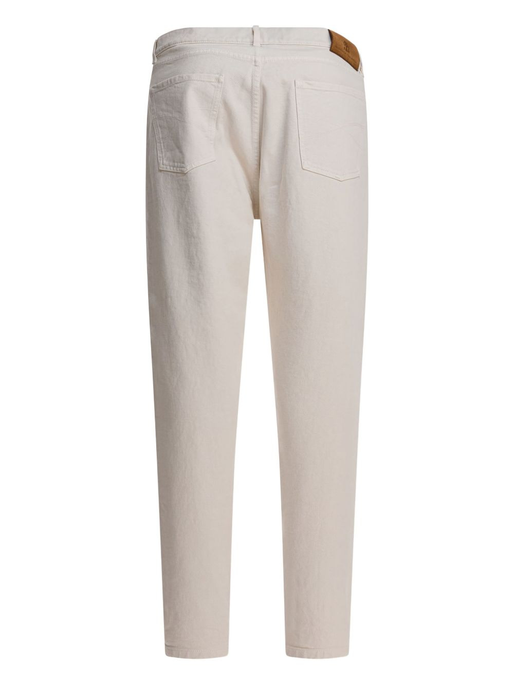 logo-embroidered cotton trousers - 2