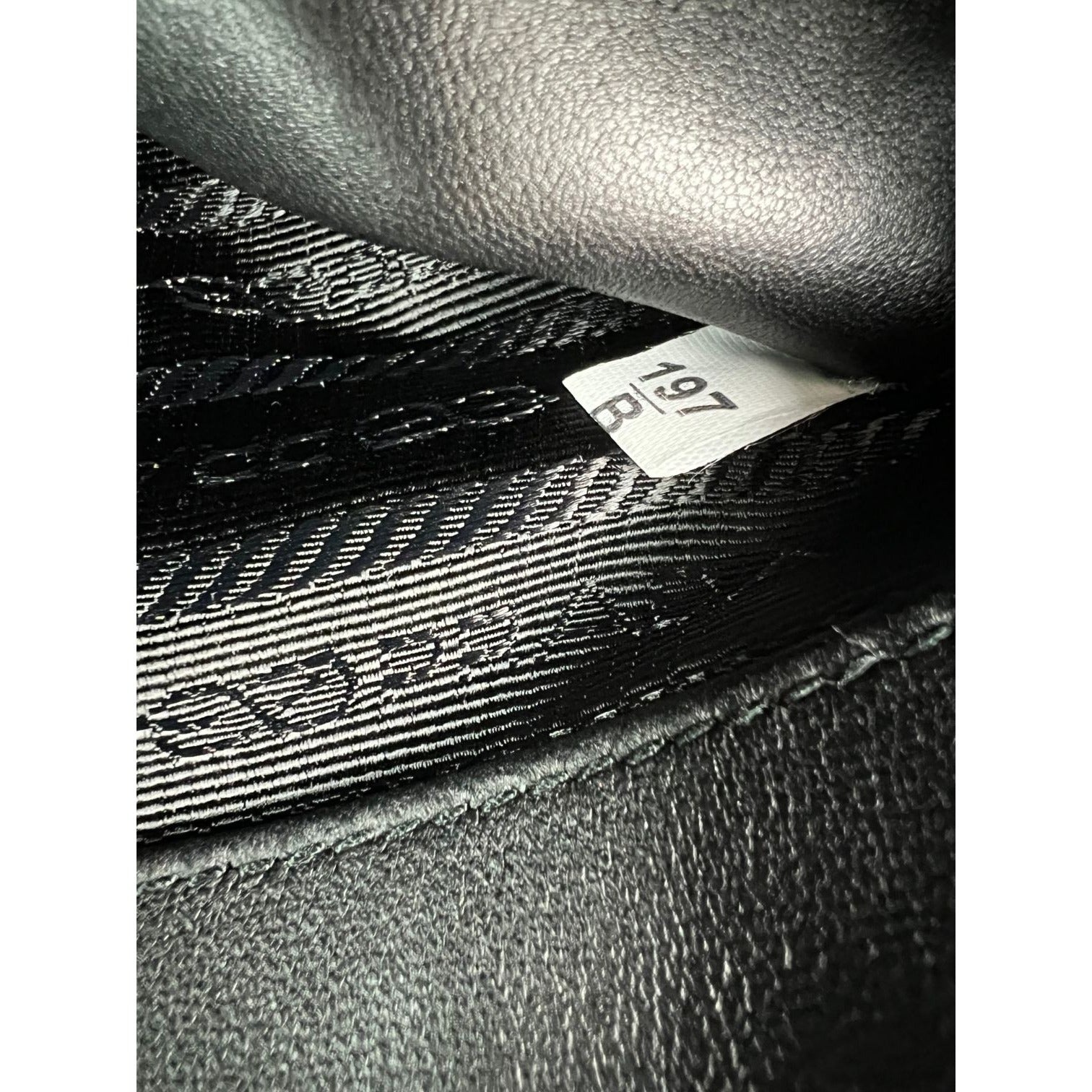 Prada Nappa Gaufre Black Leather Shoulder Crossbody Bag - 9