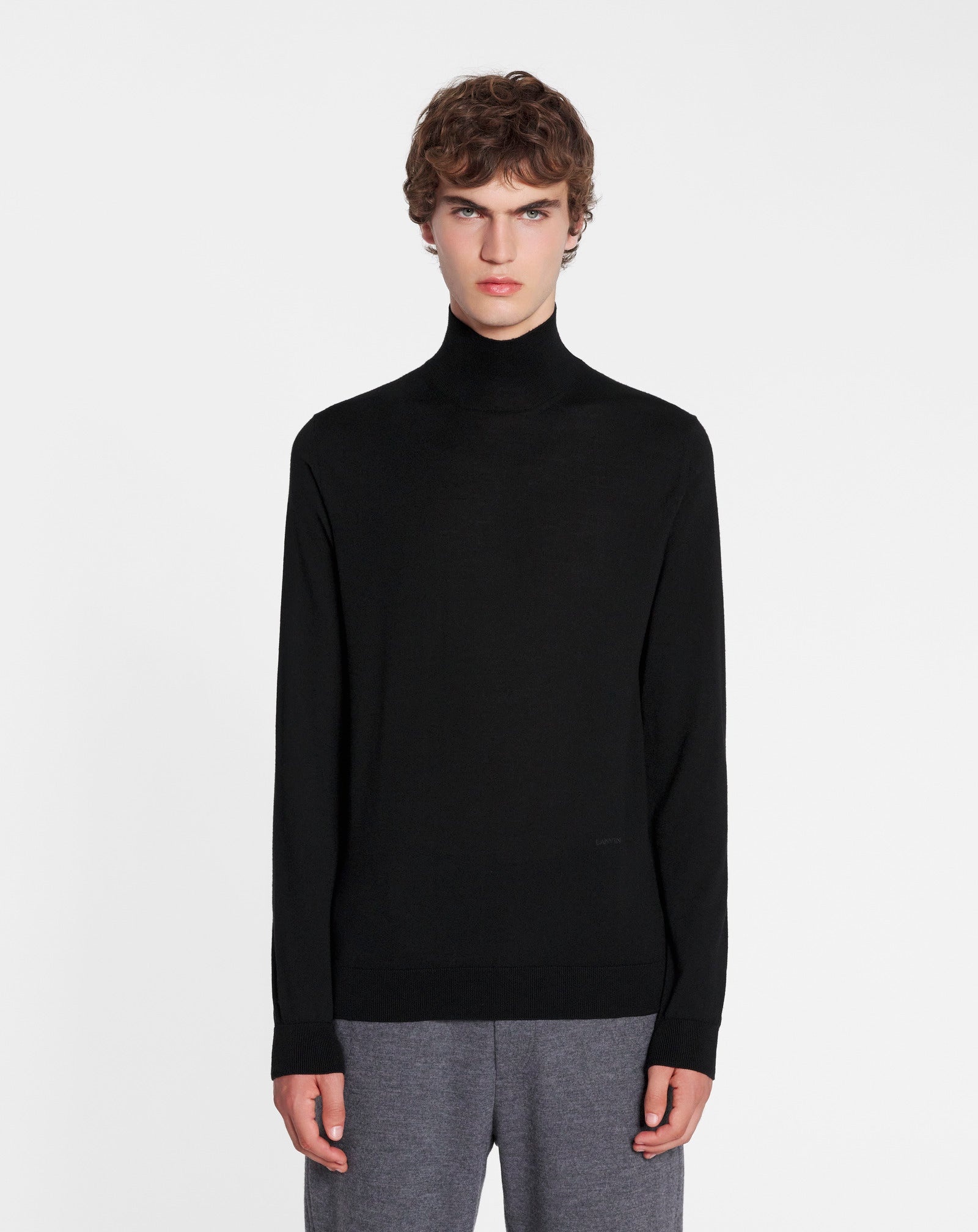 ROLL NECK JUMPER IN WOOL AND SILK - 3