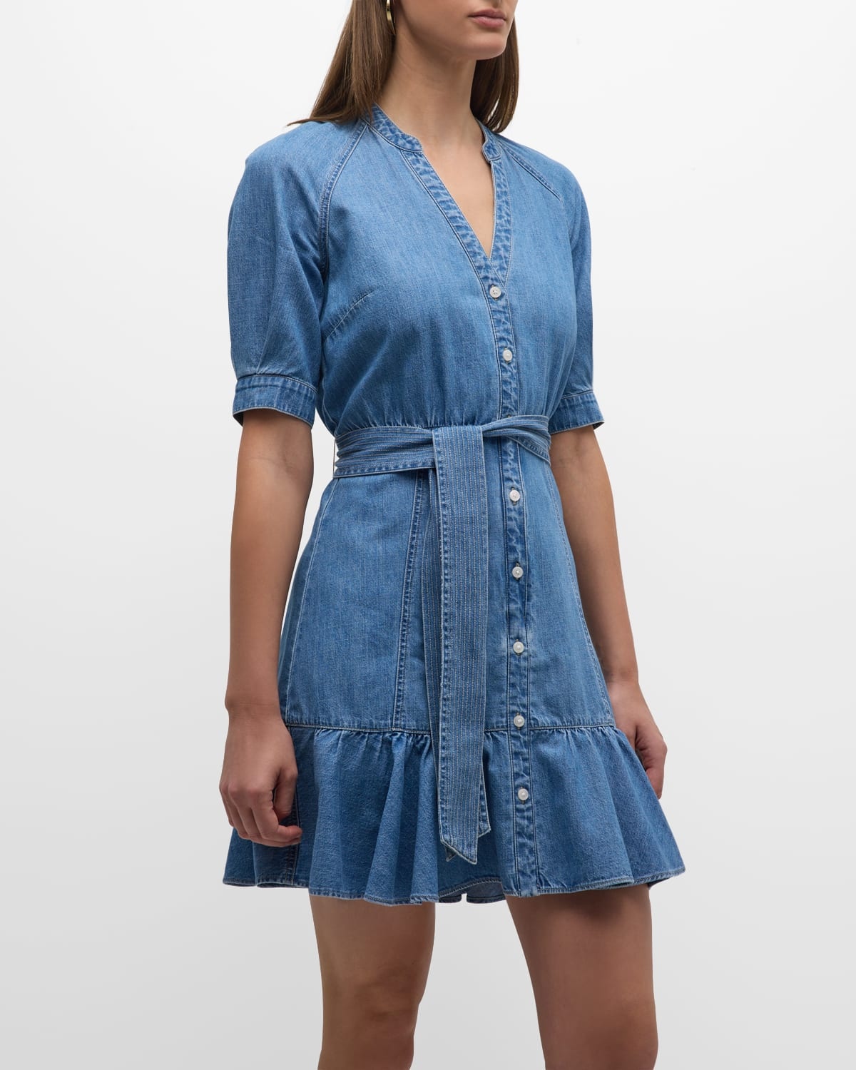 Kanika Short-Sleeve Denim Shirtdress - 3