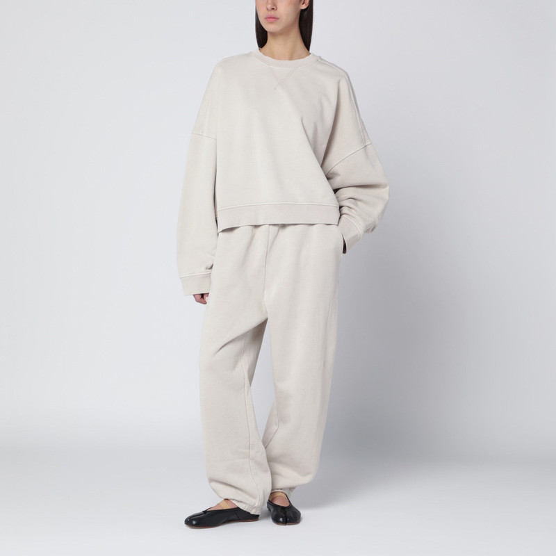 entire studios Oversized white crewneck sweatshirt outlook