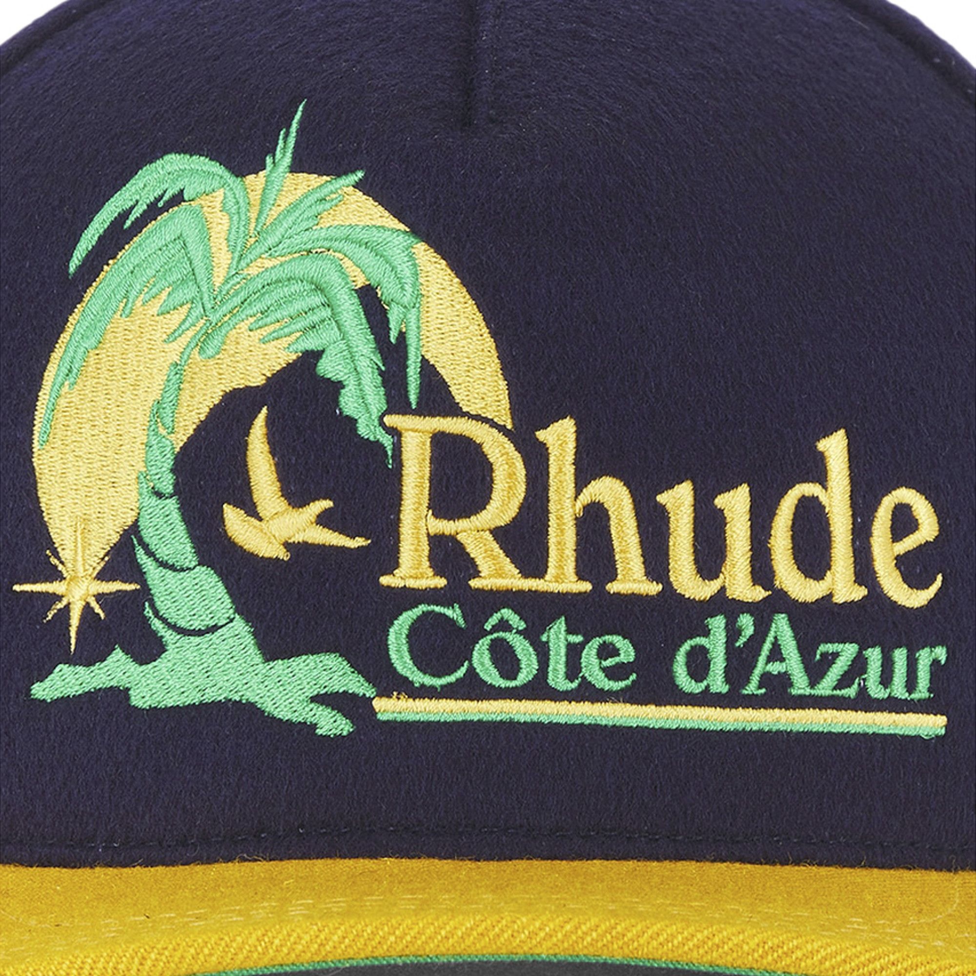 Rhude Azur Coast Cap 'Navy/Yellow' - 3