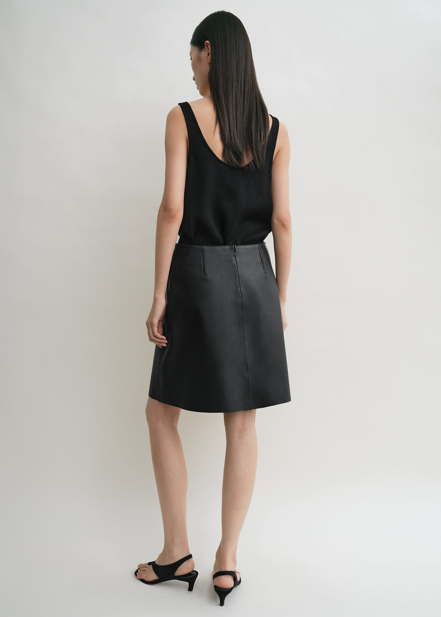 Leather skirt black - 4