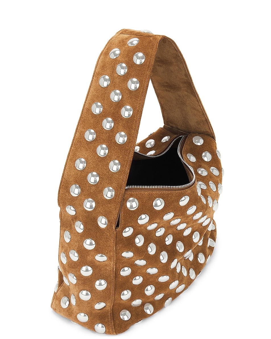 Elena Suede Studded Shoulder Bag - 5