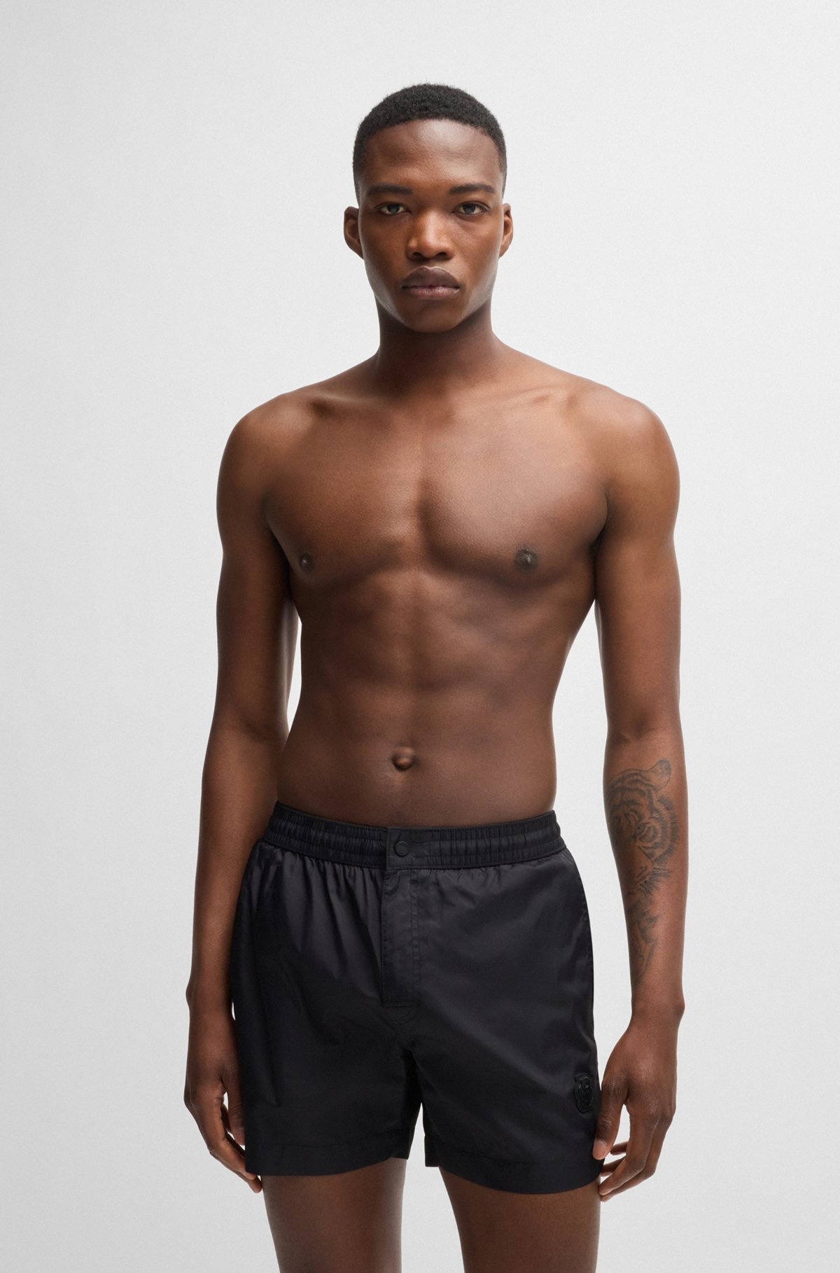 FULLY LINED SWIM SHORTS WITH DOUBLE B MONOGRAM - 2
