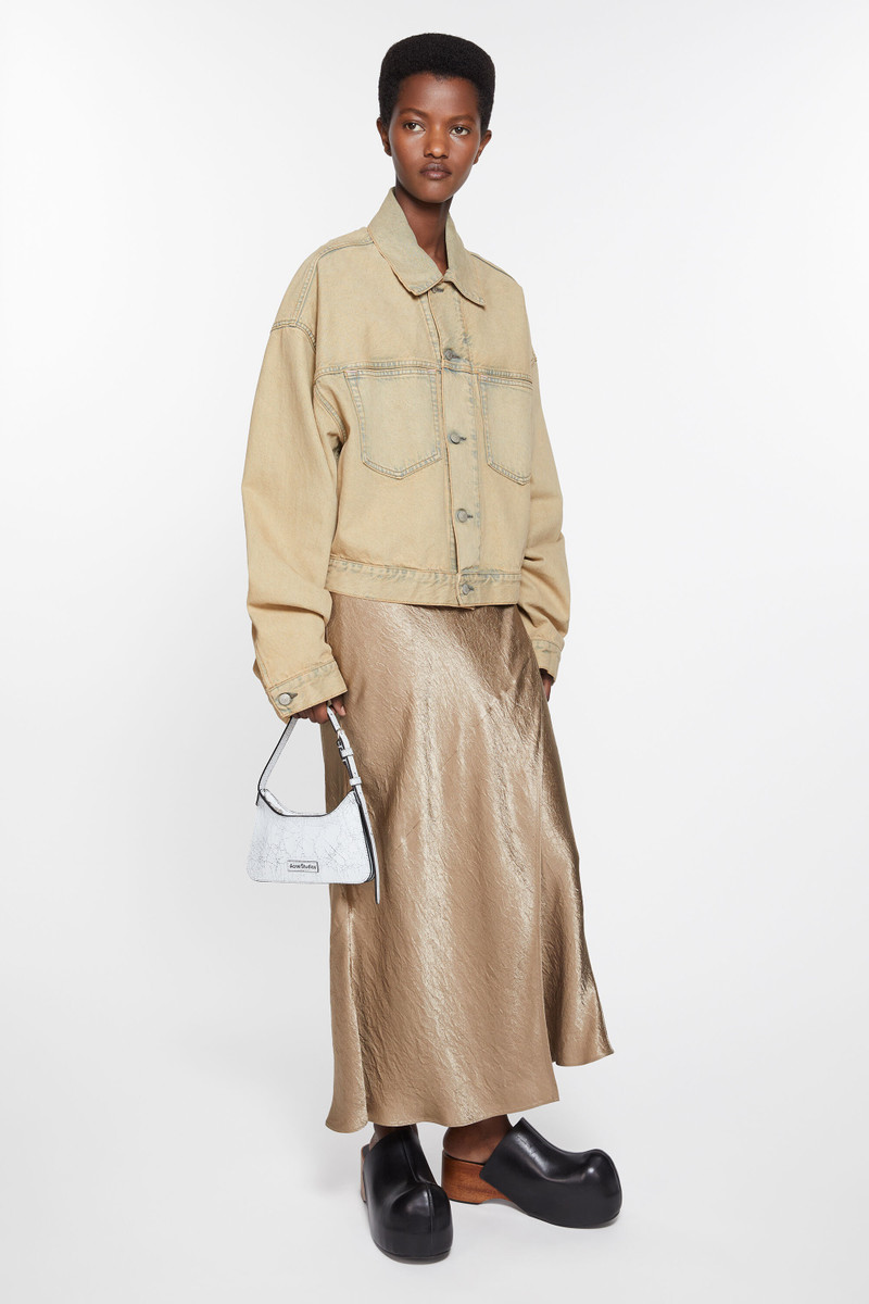 Denim jacket - Oversized cropped fit - Light Sand 5