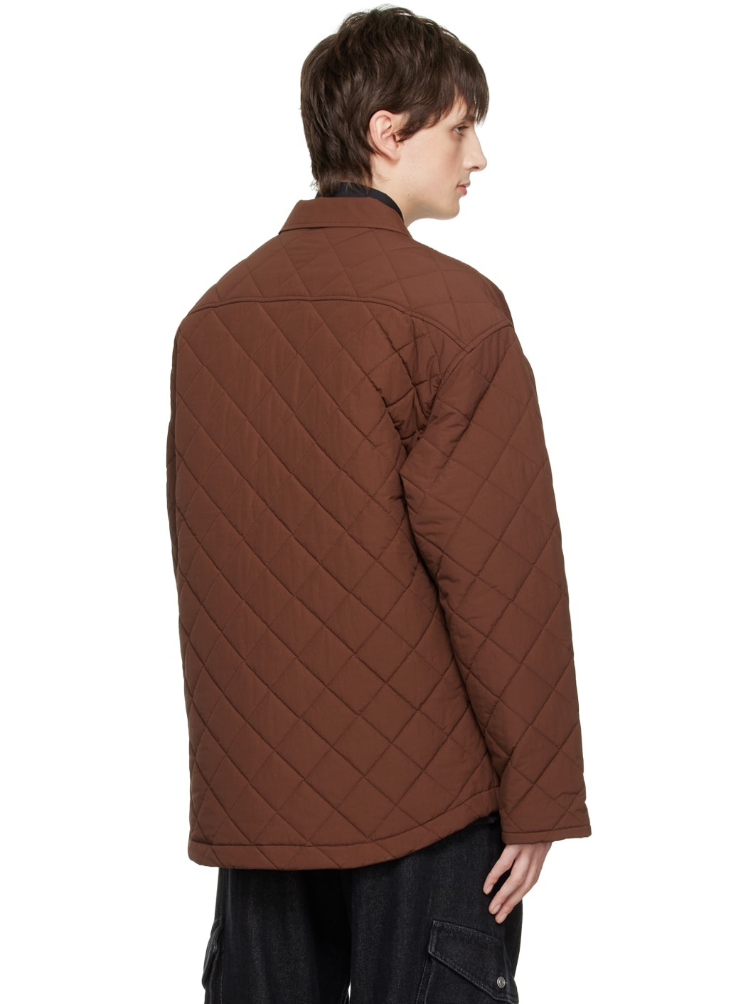 Brown Quilted Jacket - 3