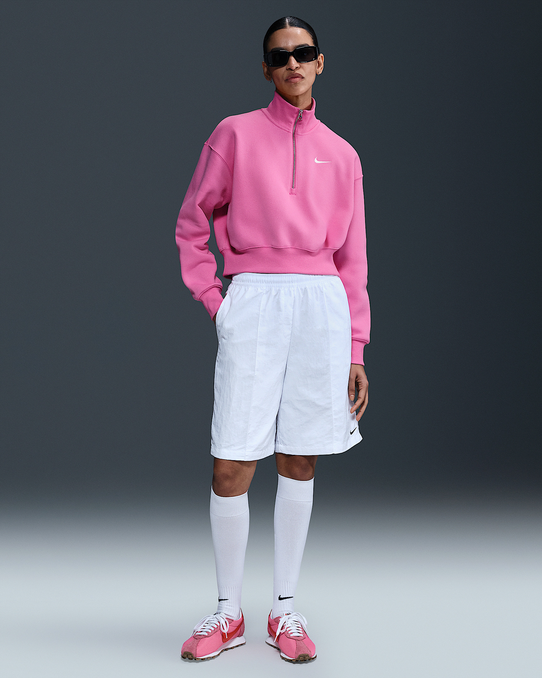 Nike Sportswear Phoenix Fleece Women's 1/4-Zip Cropped Sweatshirt - 4