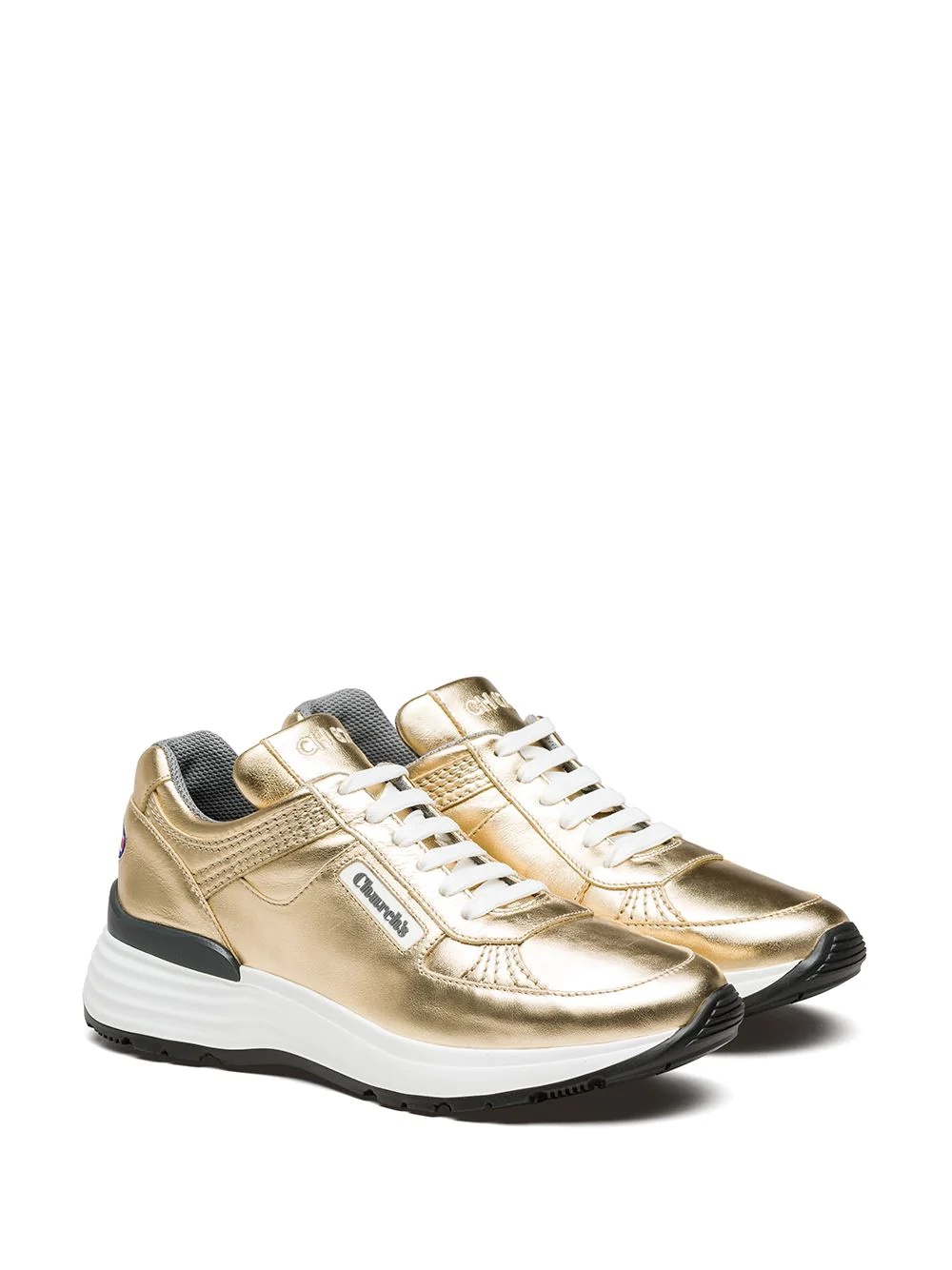 metallic Plume low-top sneakers - 2