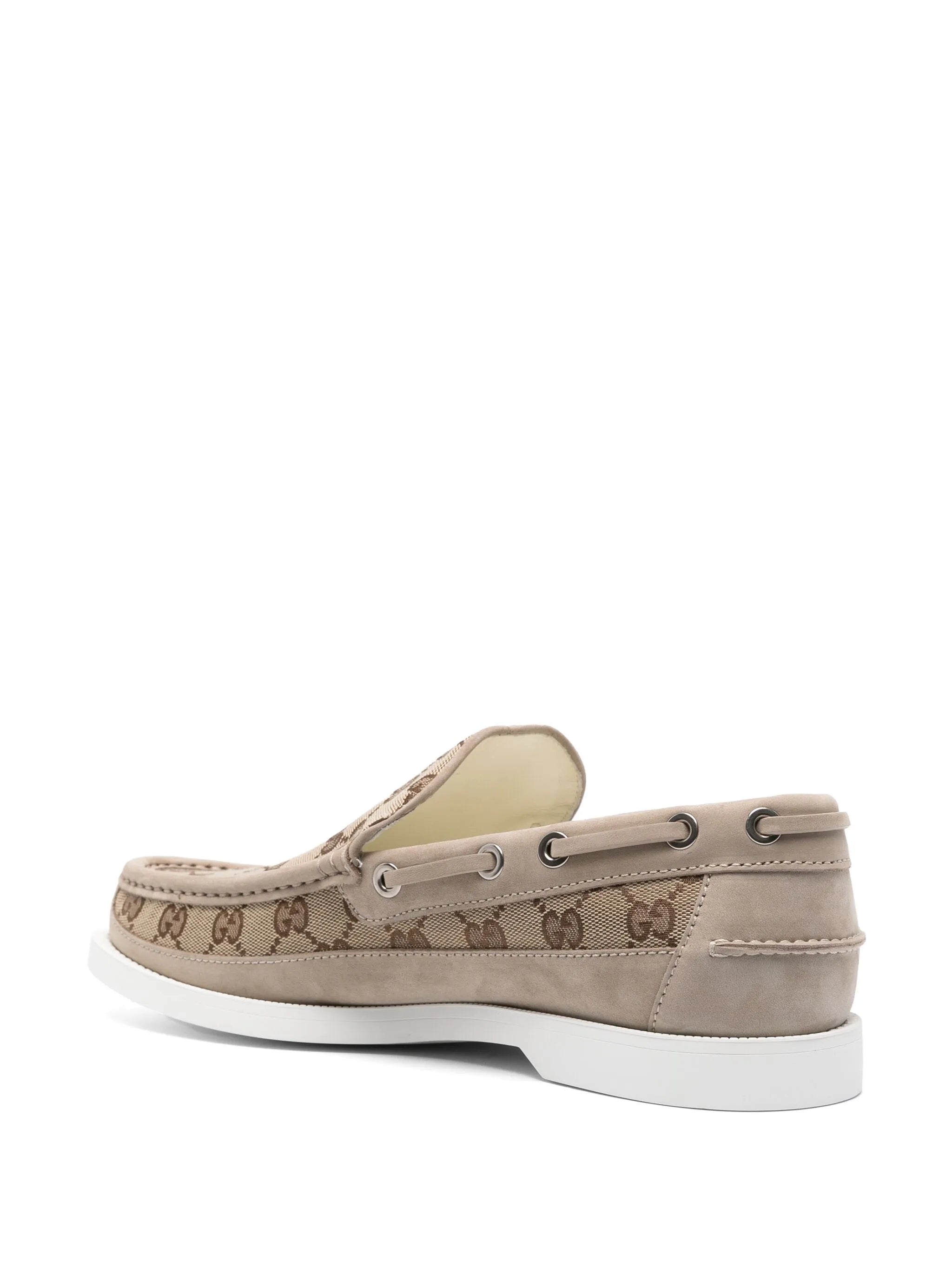 GG Canvas Leather Loafers - 6