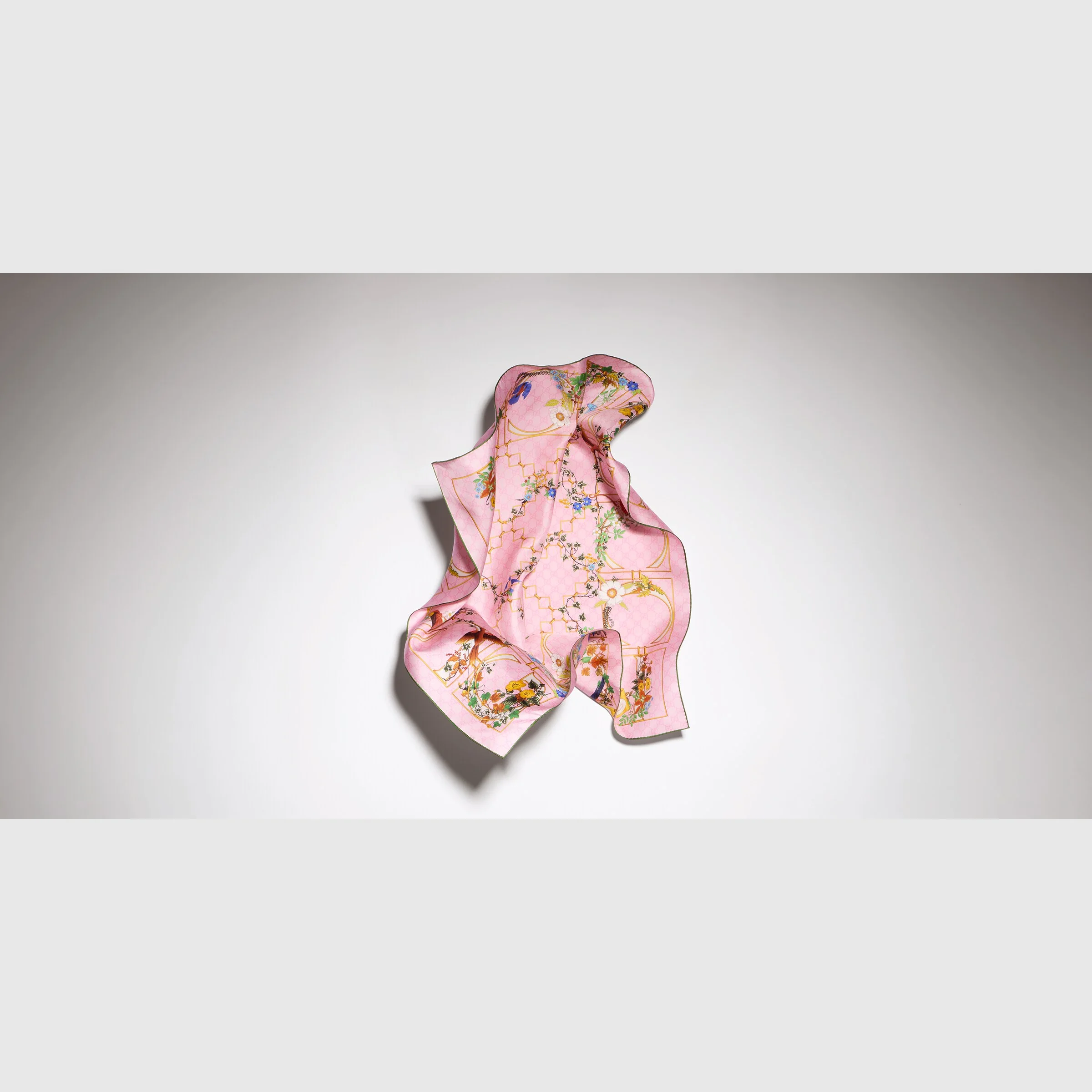 Printed GG silk twill carré - 1