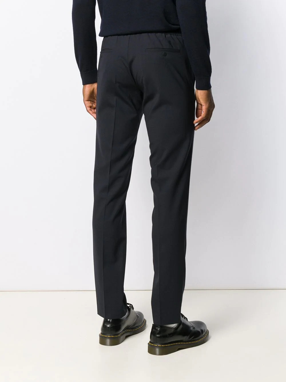 elasticated tailored trousers - 4