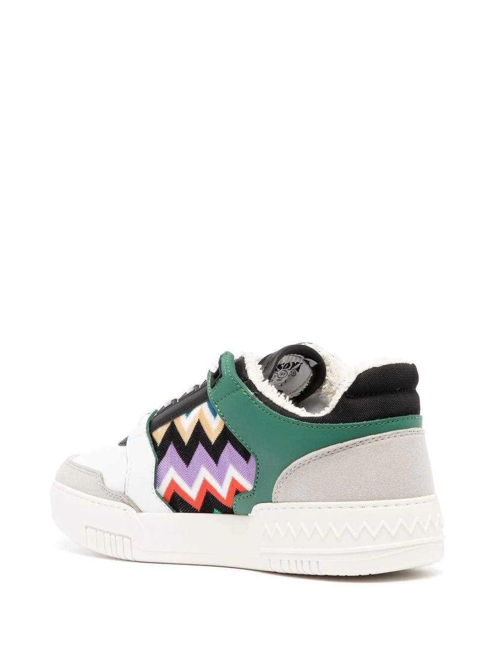 zigzag panelled low-top sneakers - 3