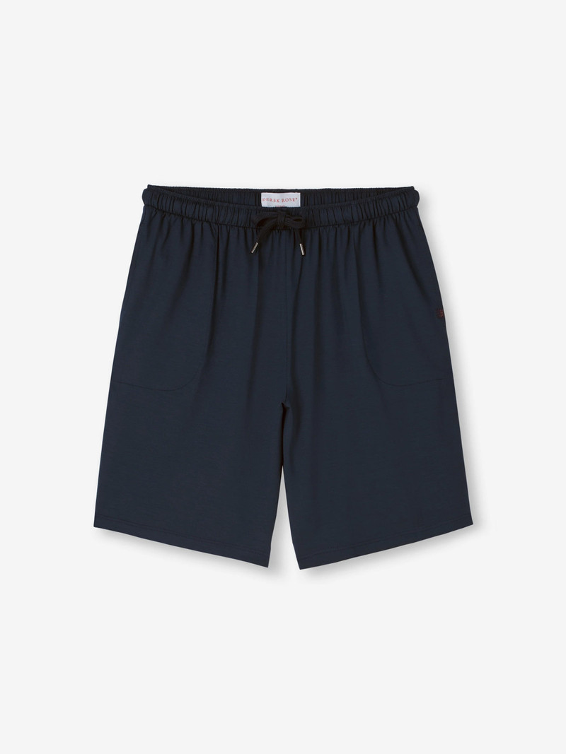 Derek Rose Men's Lounge Shorts Basel Micro Modal Stretch Navy outlook