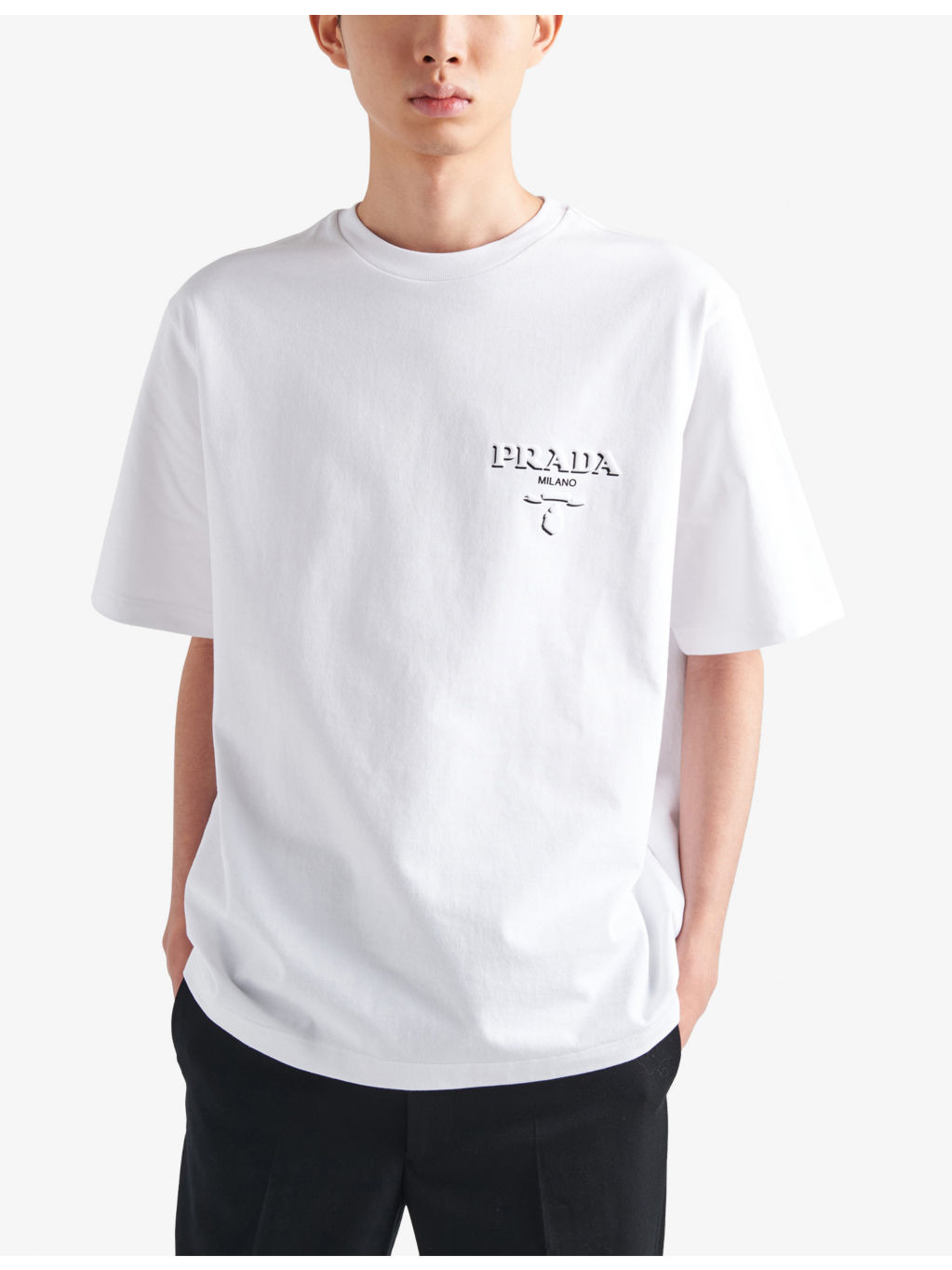 Logo-print dropped-shoulder cotton-jersey T-shirt - 3
