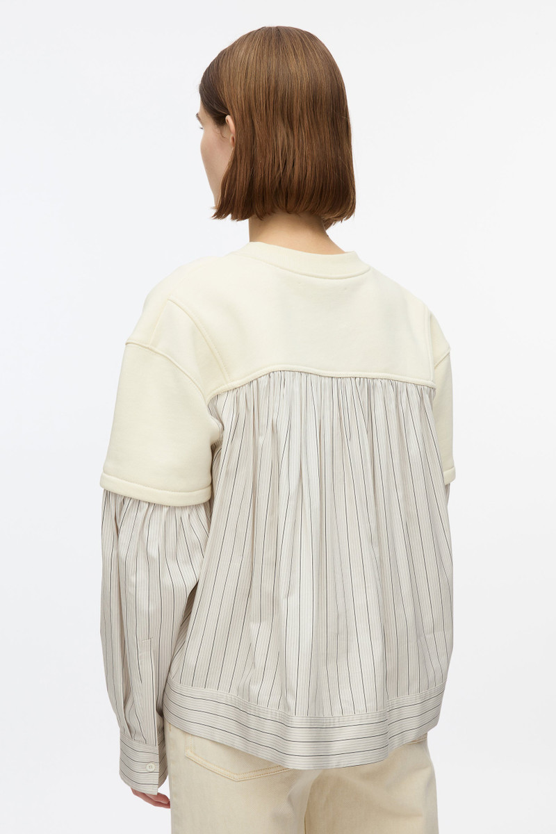 Gathered Poplin Sweatshirt 6