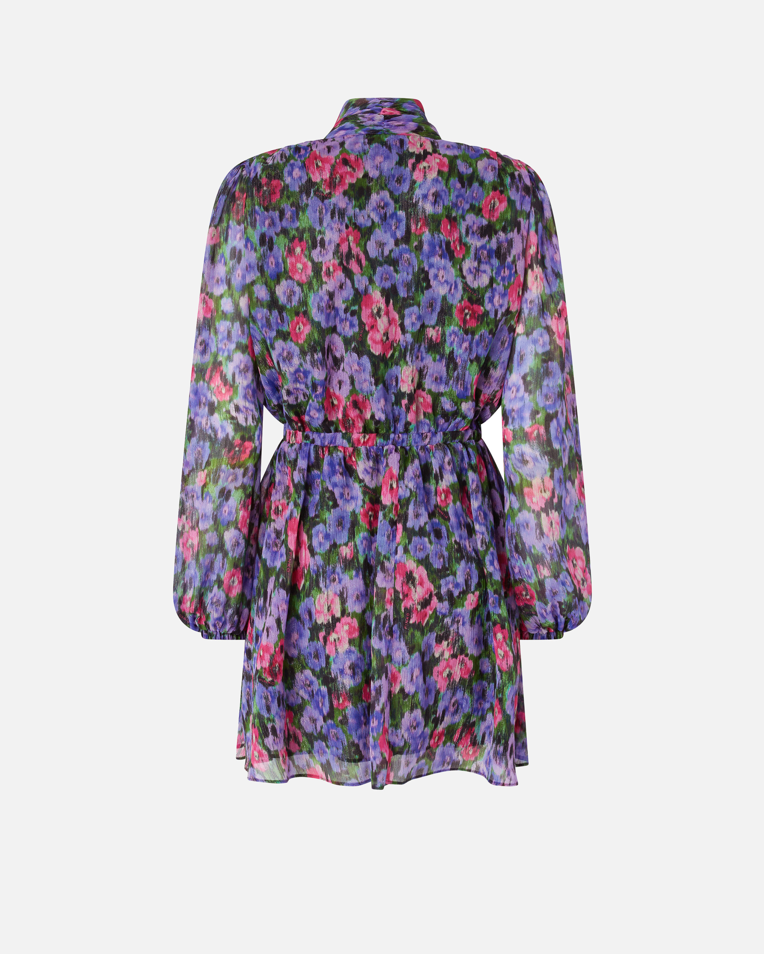 FLORAL MINI DRESS WITH SASH - 6