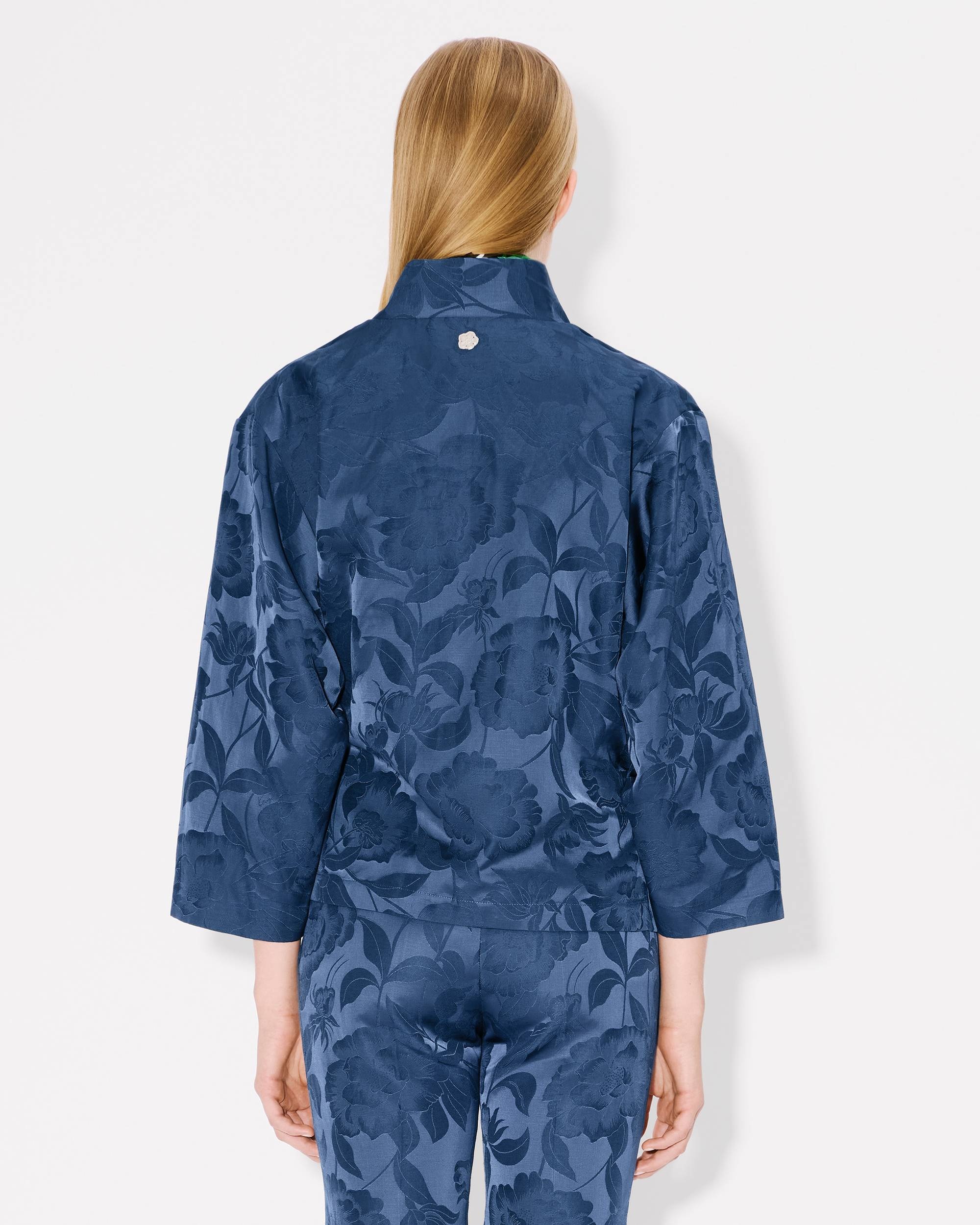 'KENZO Peonies' kimono jacket in jacquard cotton linen - 5