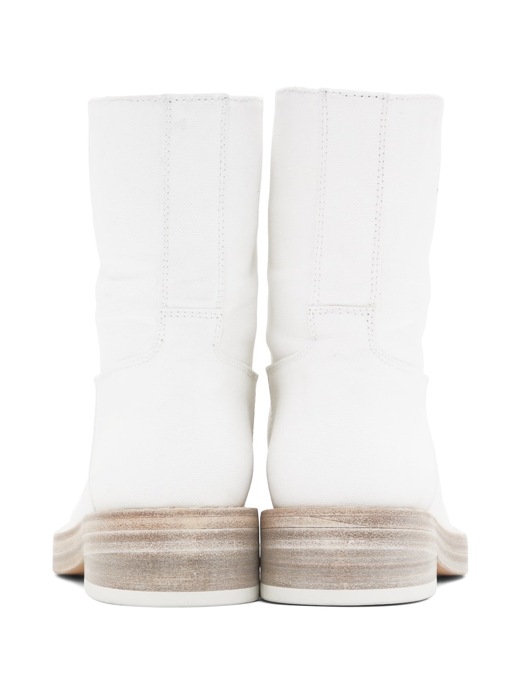 White Canvas Billie Boots - 2