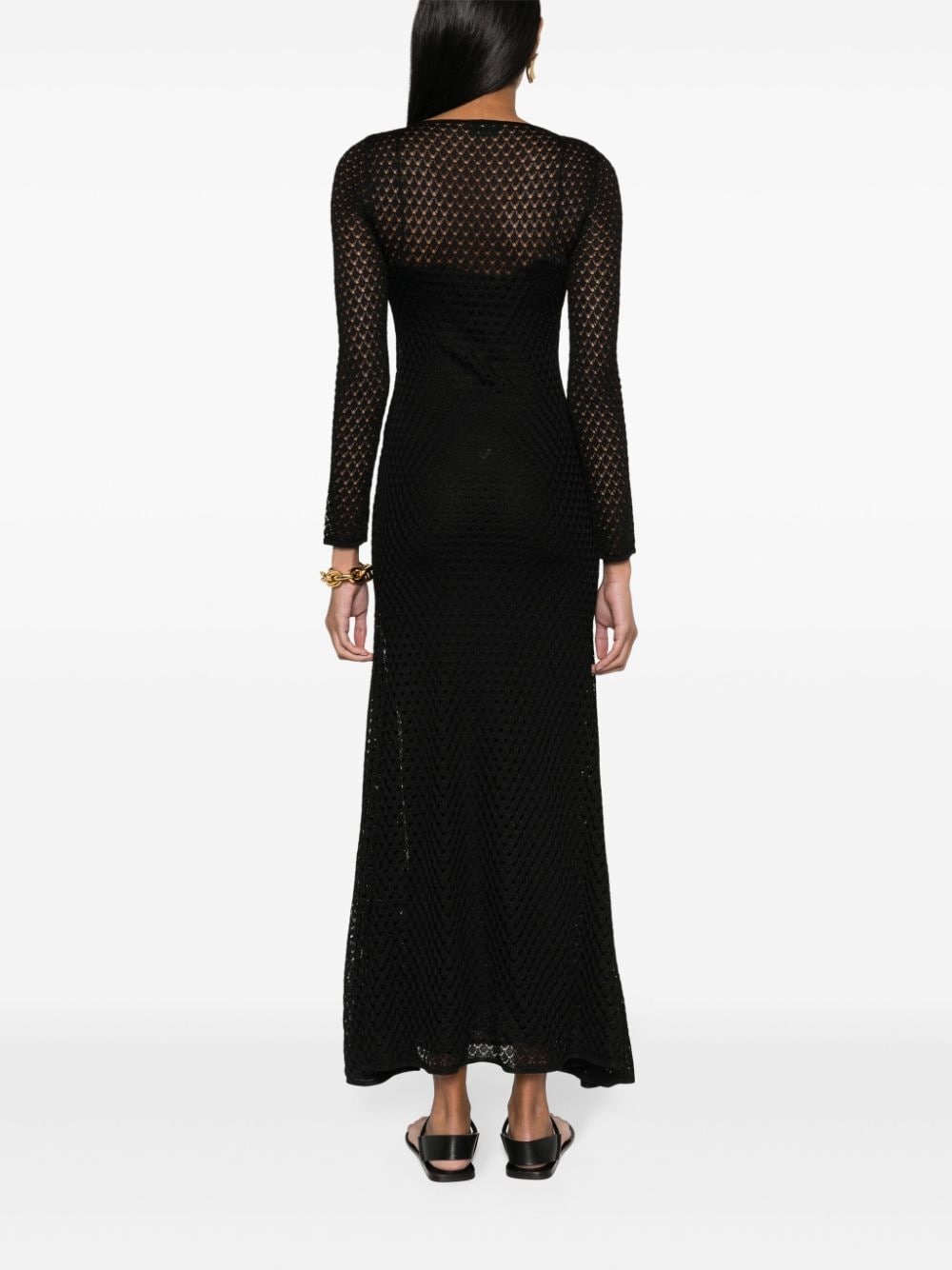 crochet-knit dress - 4