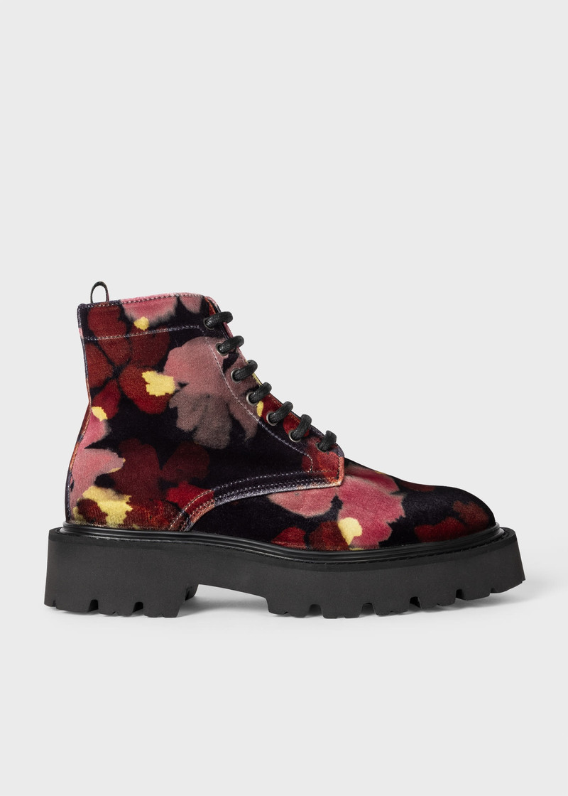 Black 'Morello' Floral Boots 1