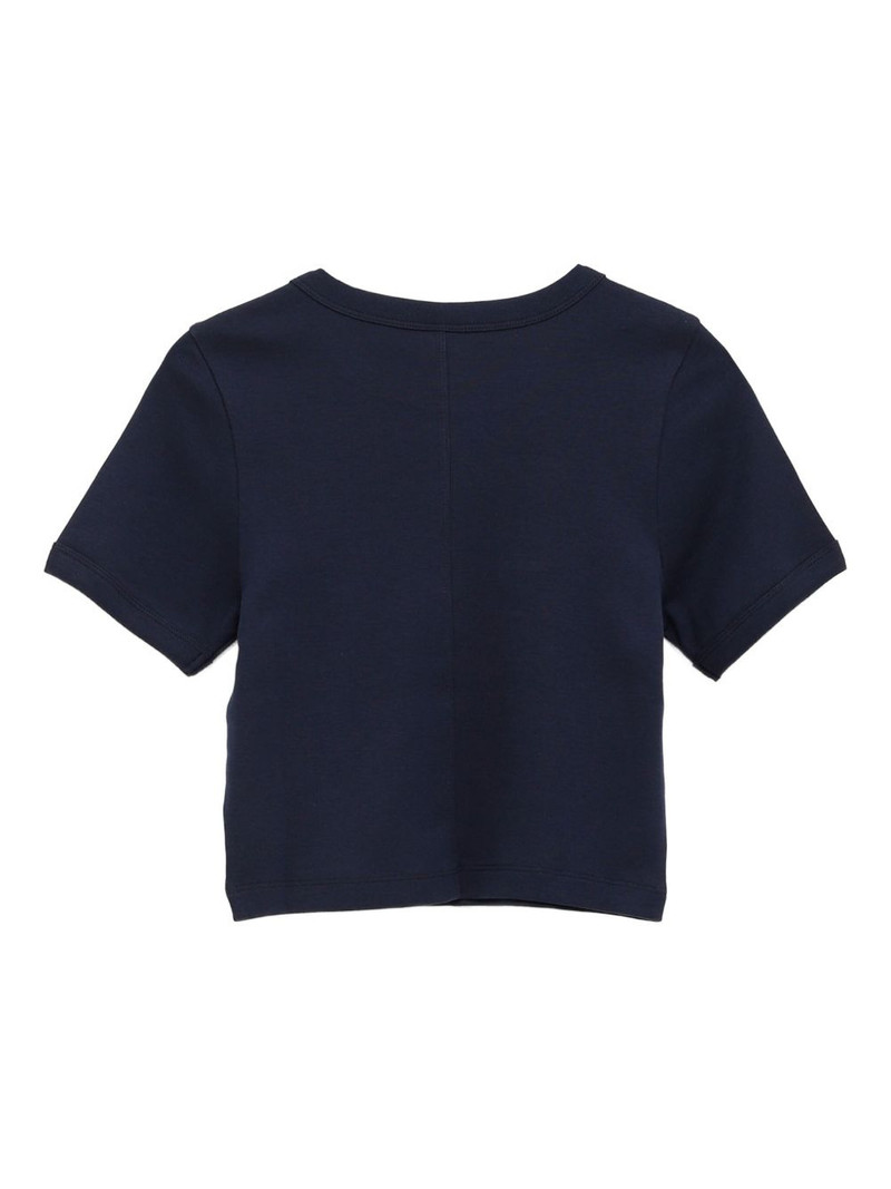 FLORE FLORE Car ribbed crew-neck crop top outlook