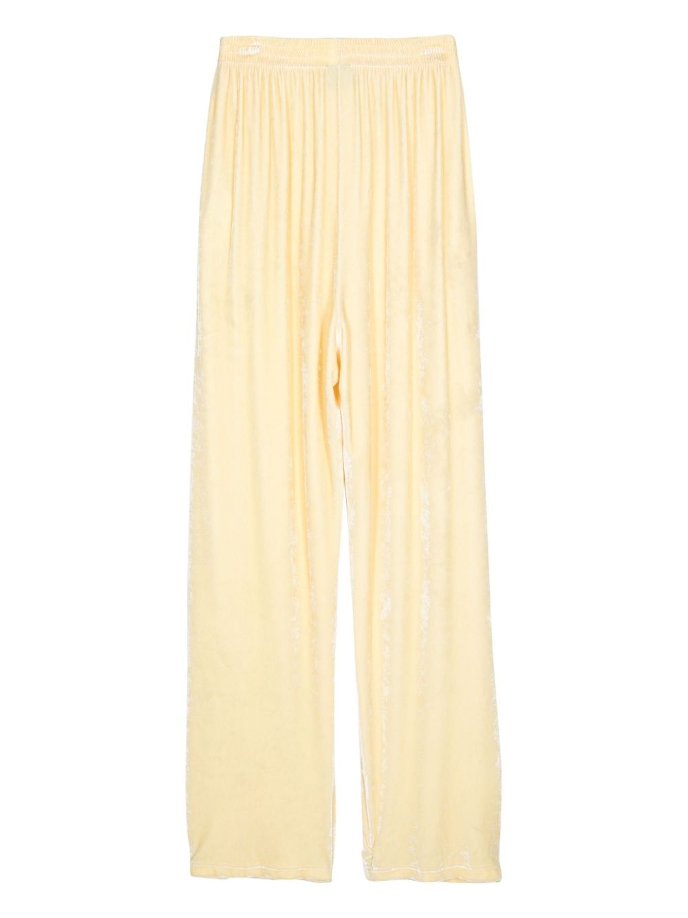 velvet-effect straight-leg trousers - 2