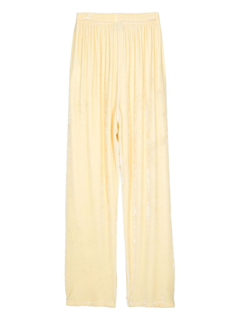 BALENCIAGA velvet-effect straight-leg trousers outlook