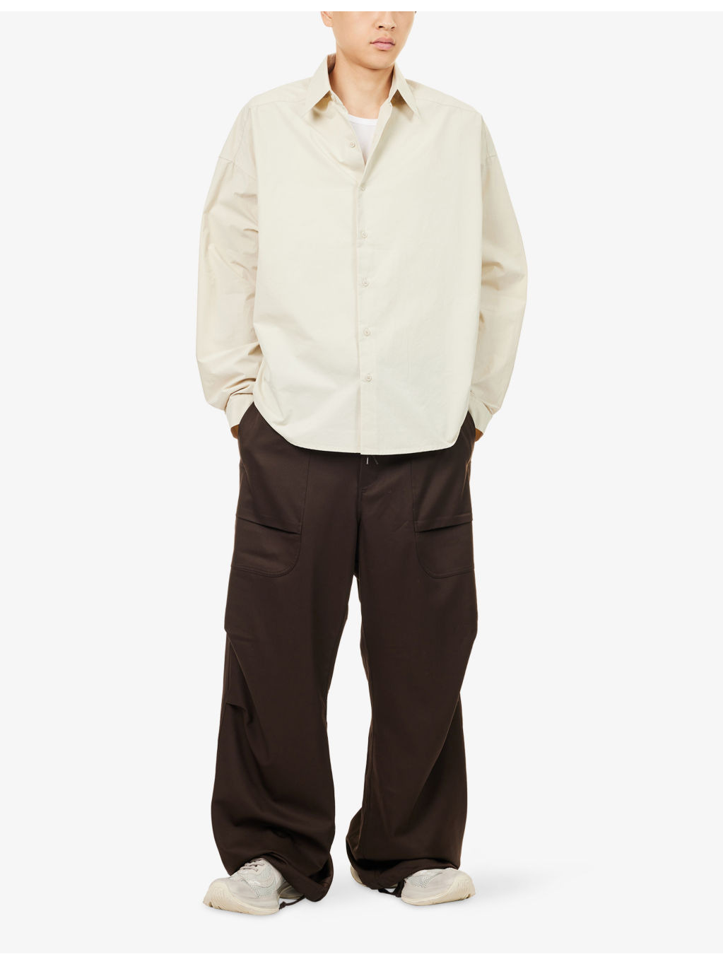 Barren Wide-Leg Wool Cargo Trousers - 2