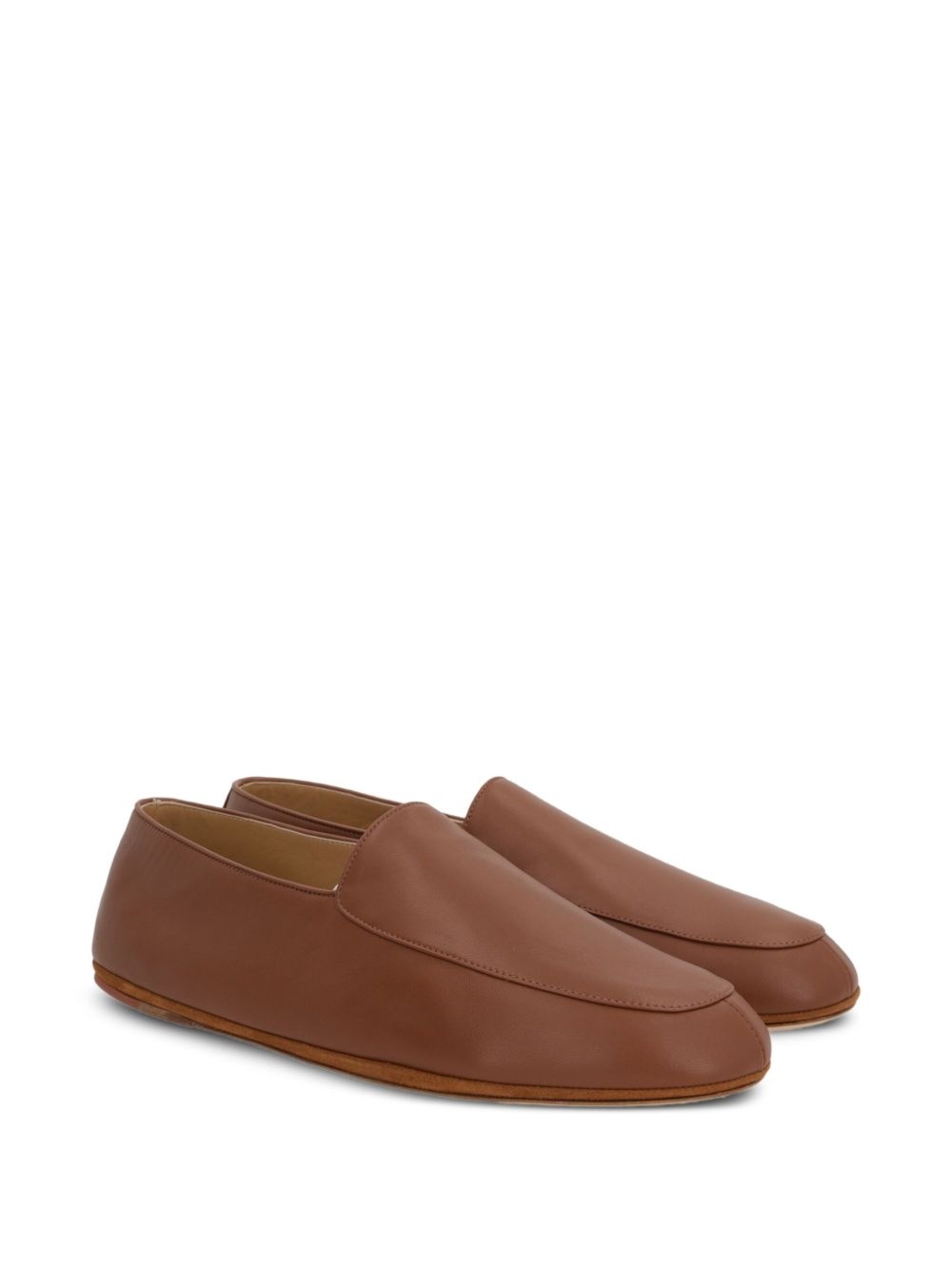 lambskin leather loafers - 2