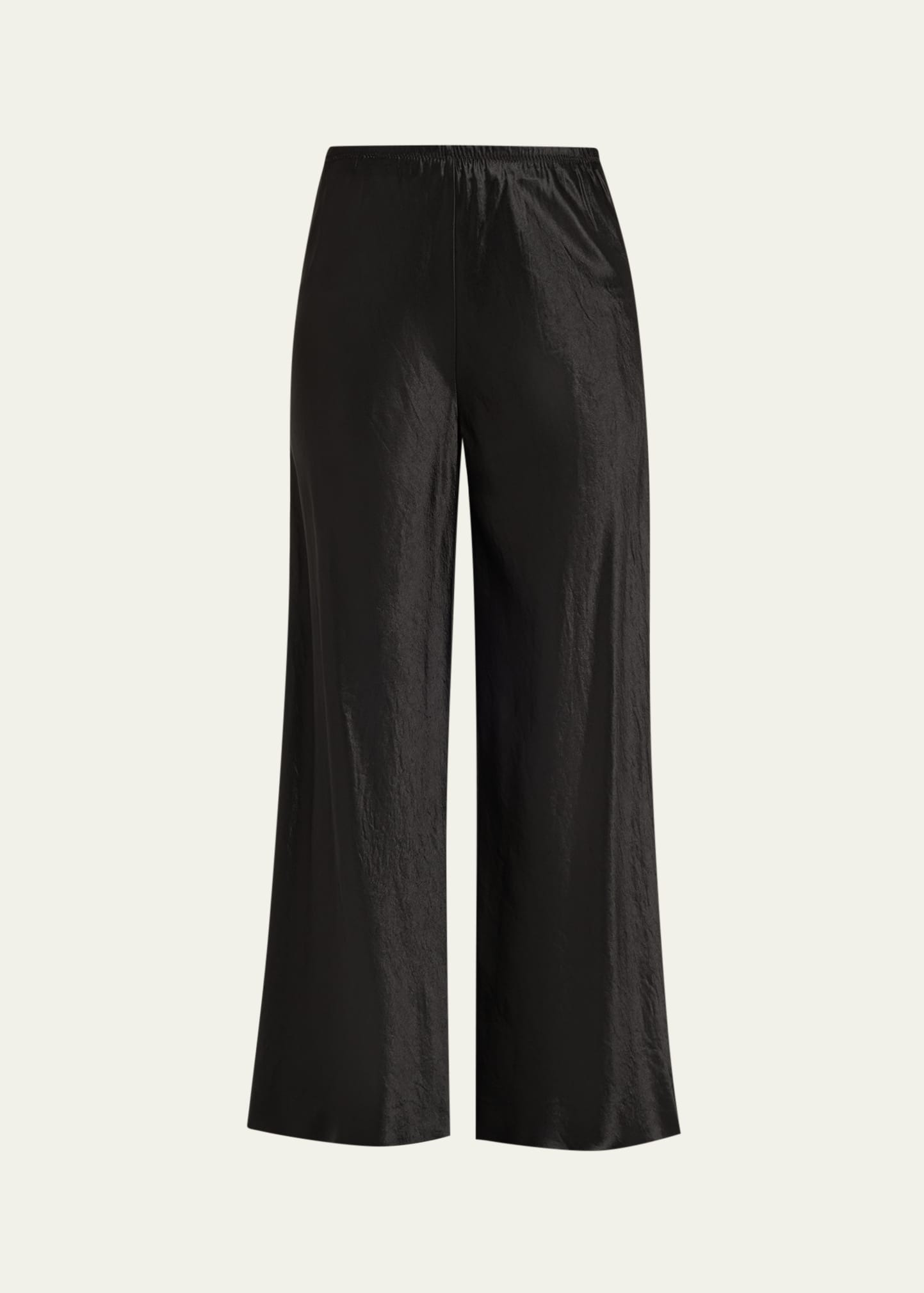 Bias-Cut Satin Trousers - 1