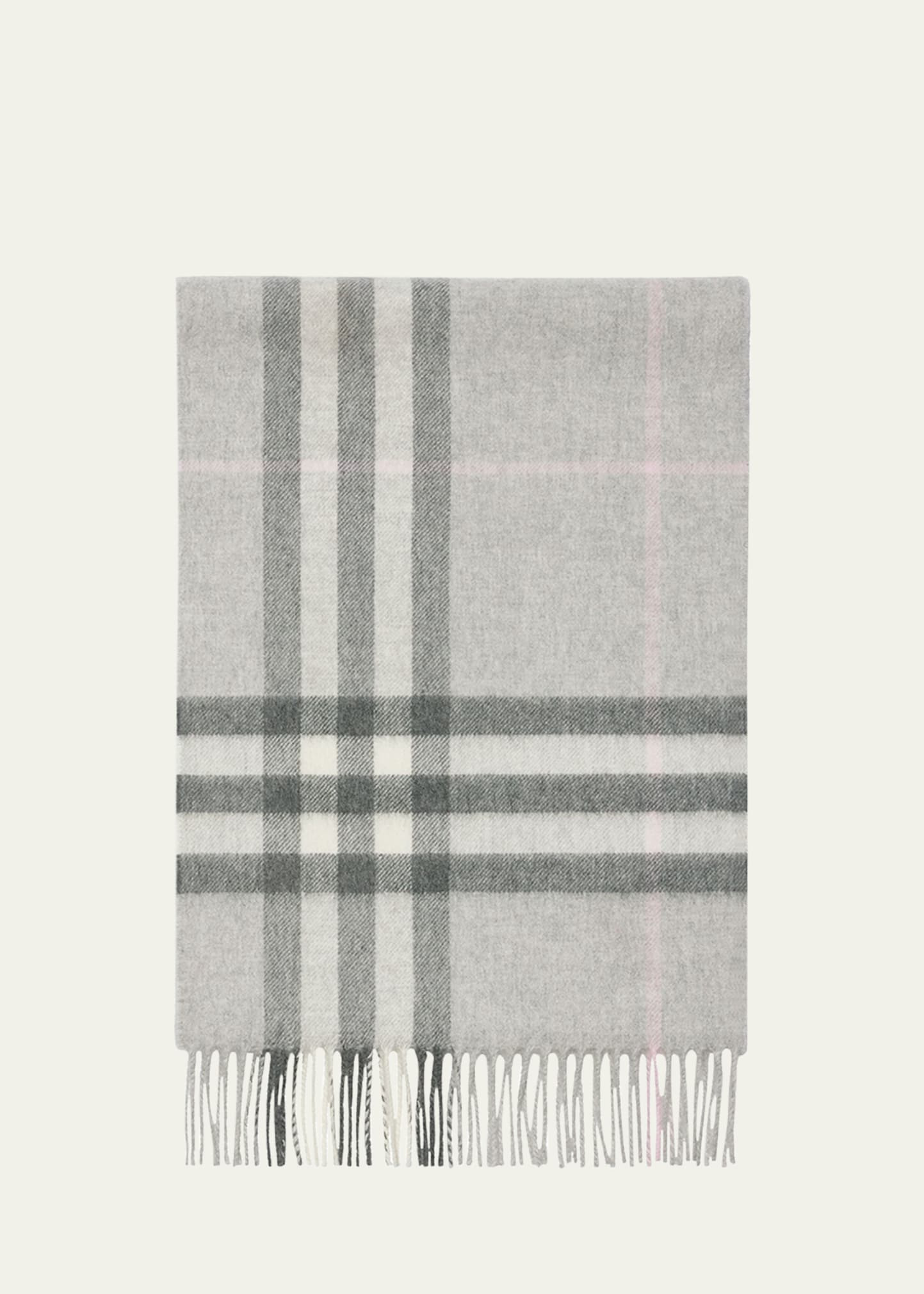 Giant Check Cashmere Scarf - 1