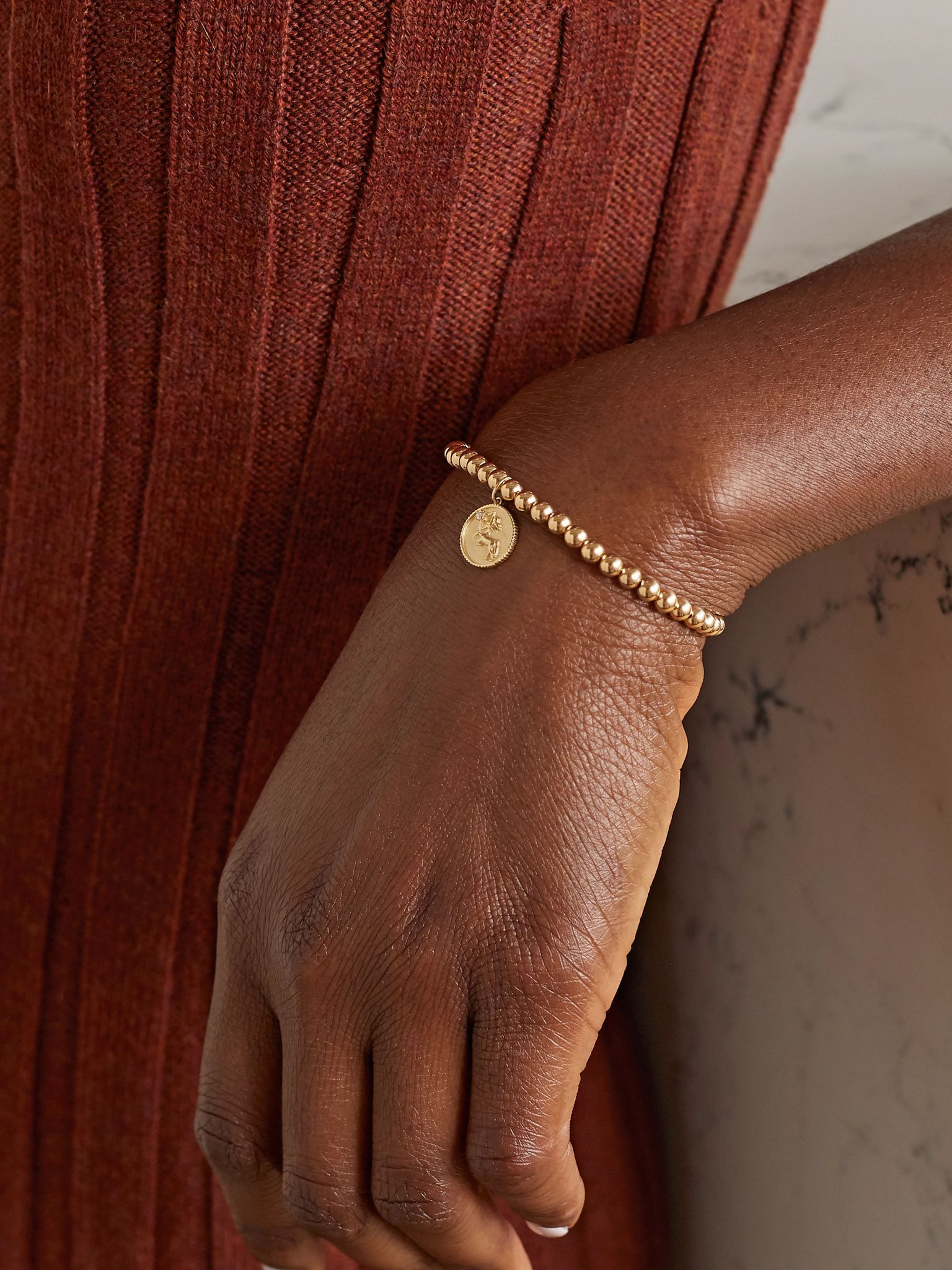 Sagittarius 14-karat gold diamond bracelet Gold - 2