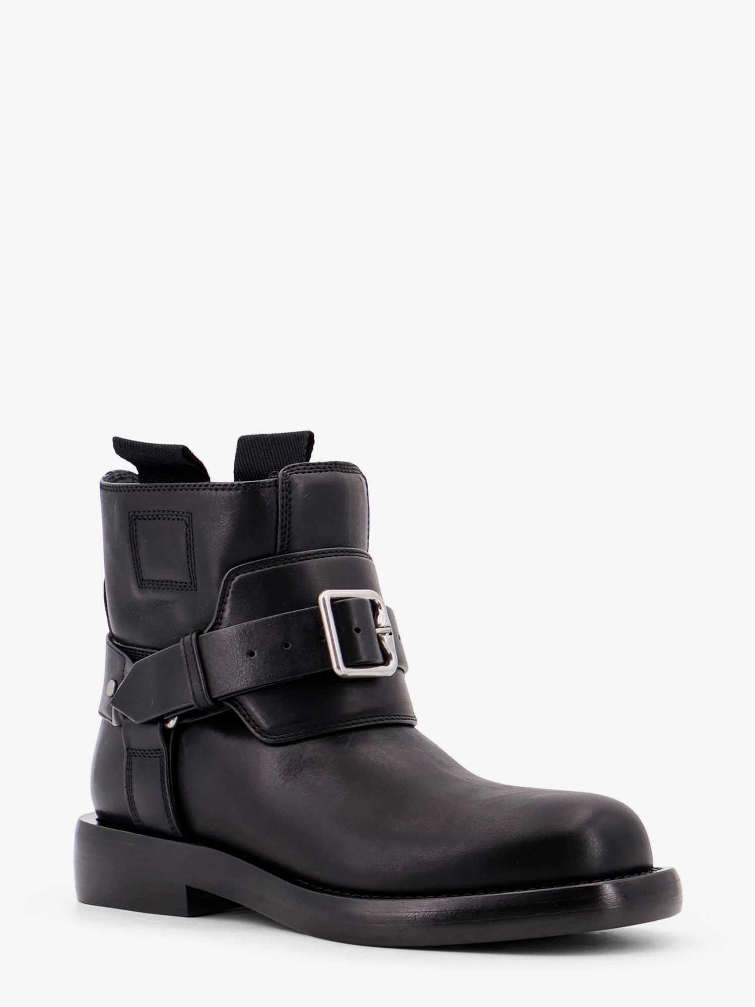 Burberry Cobble Leather Boots With Strap - 2