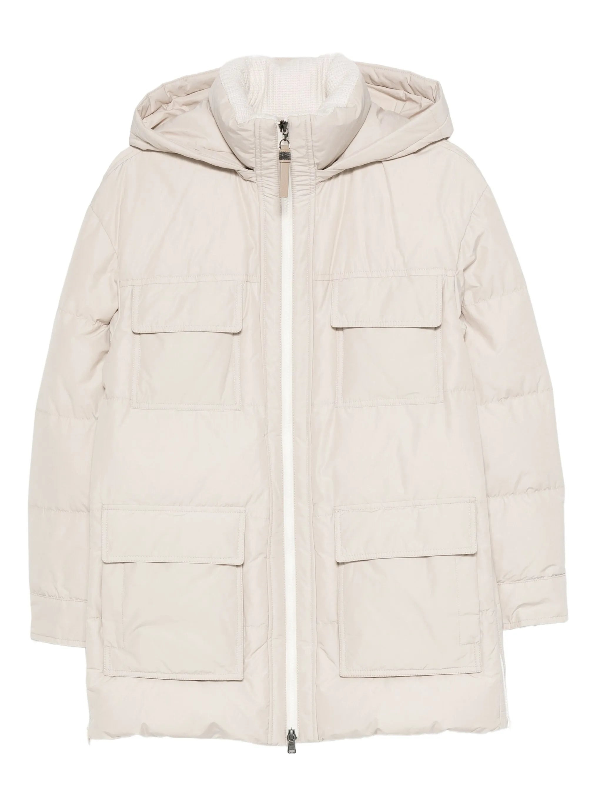Brunello Cucinelli Hooded Flap-pocket Puffer Coat - 1