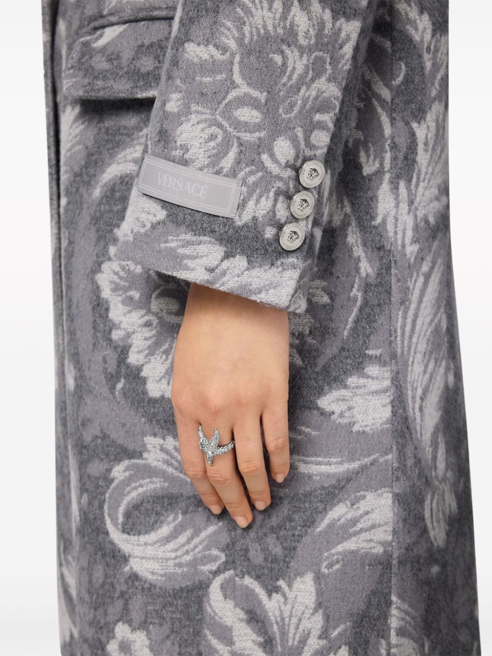 Barocco cashmere-blend coat - 5