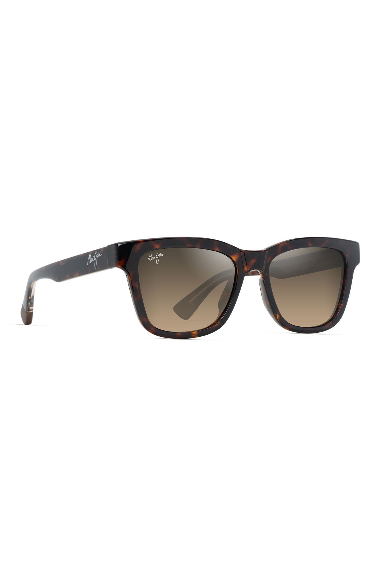Maui Jim HanoHano 53mm Gradient PolarizedPlus2® Sunglasses in Shiny Dark Havana/trans Yellow at Nord - 2