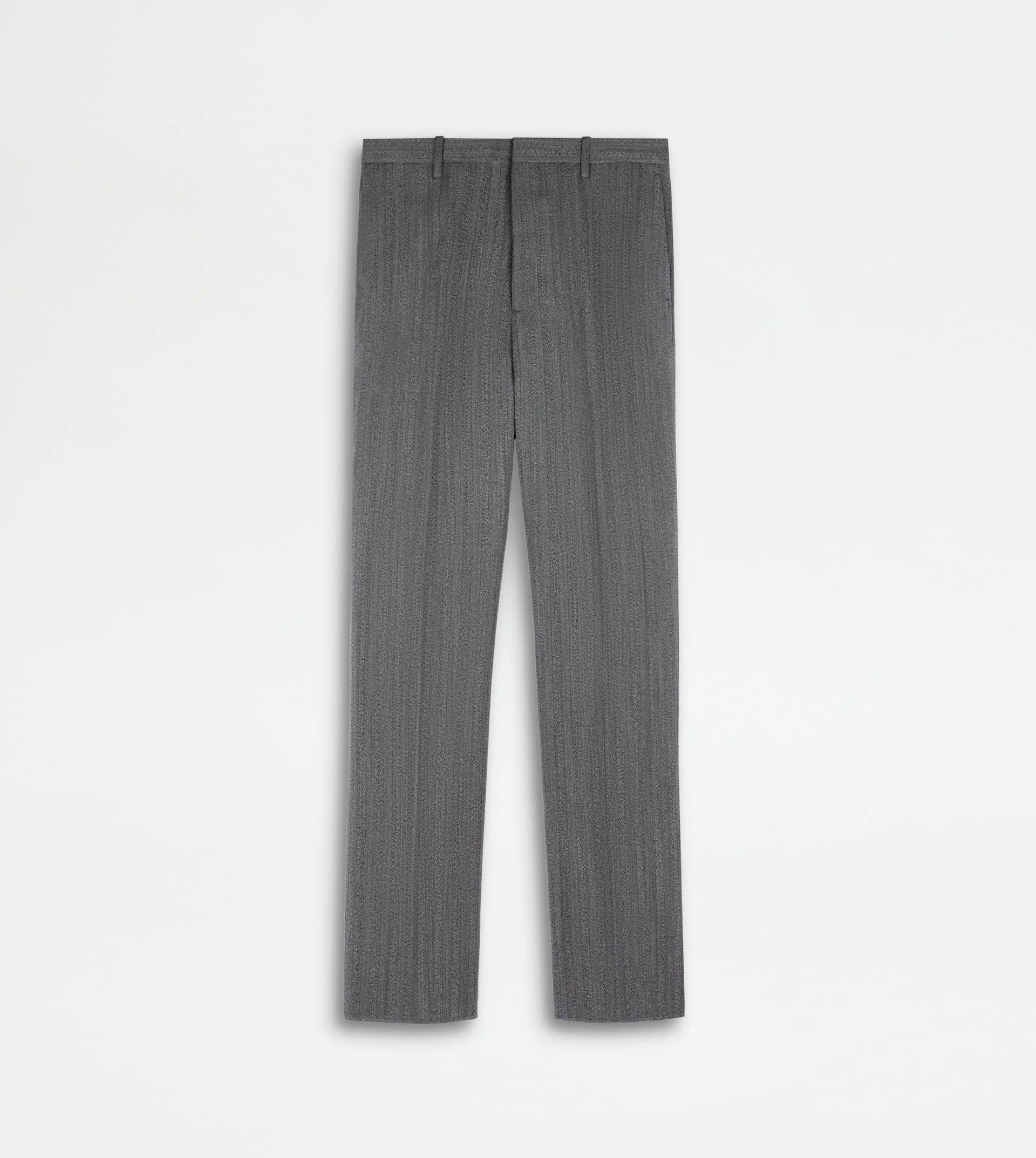 WOOL BLEND SLIM FIT PANTS - GREY - 1